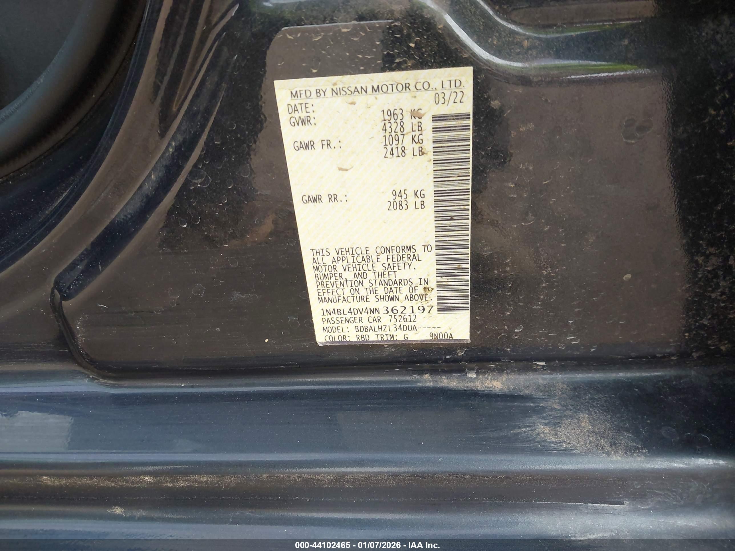 NISSAN ALTIMA image 9