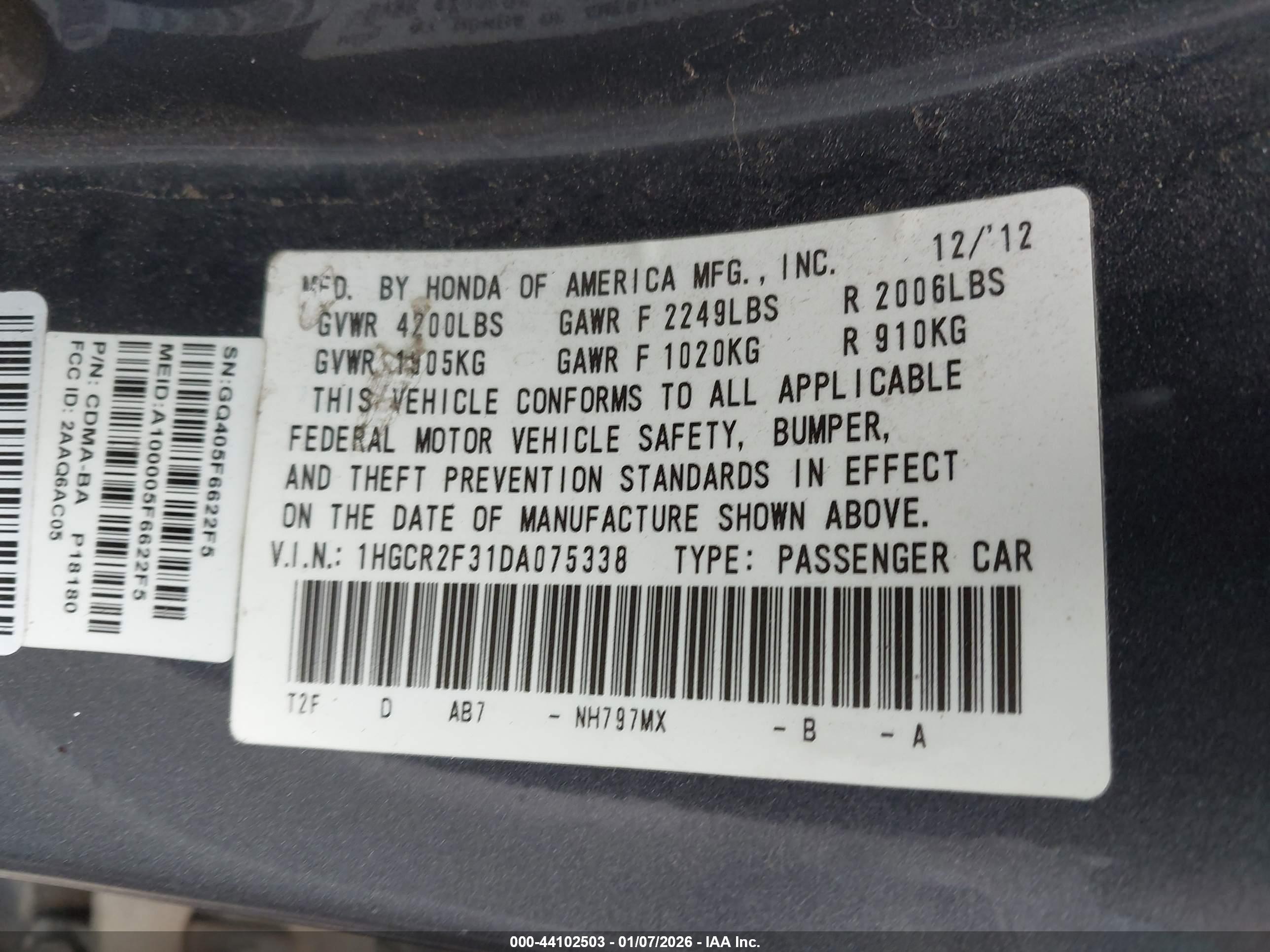 HONDA ACCORD image 9