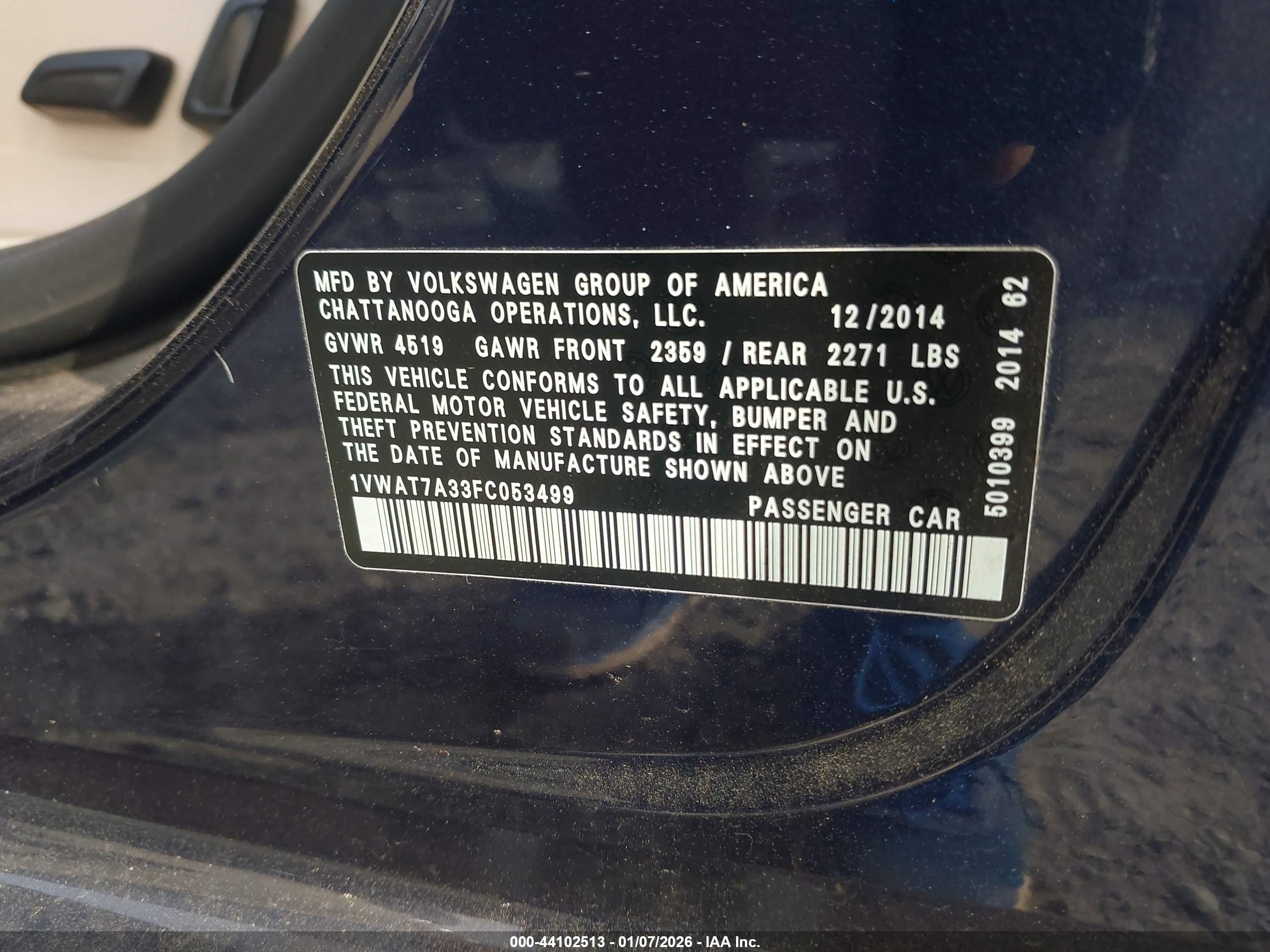 VOLKSWAGEN PASSAT image 9