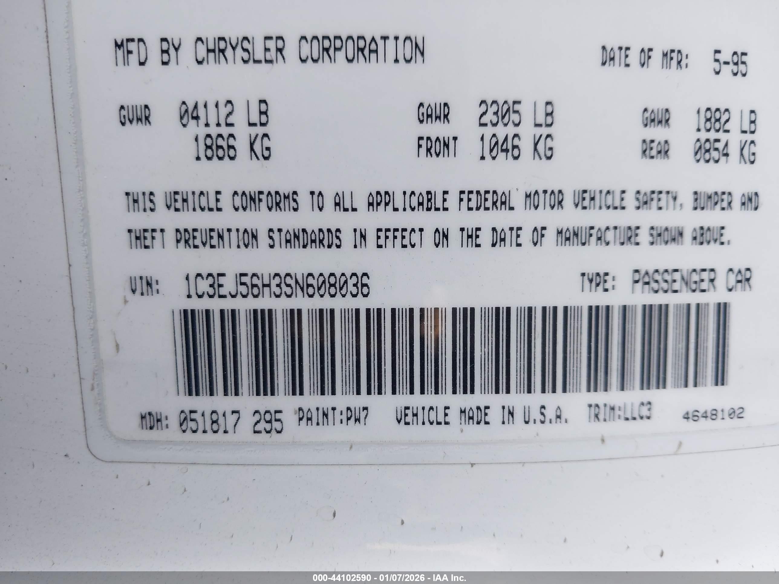CHRYSLER CIRRUS image 9