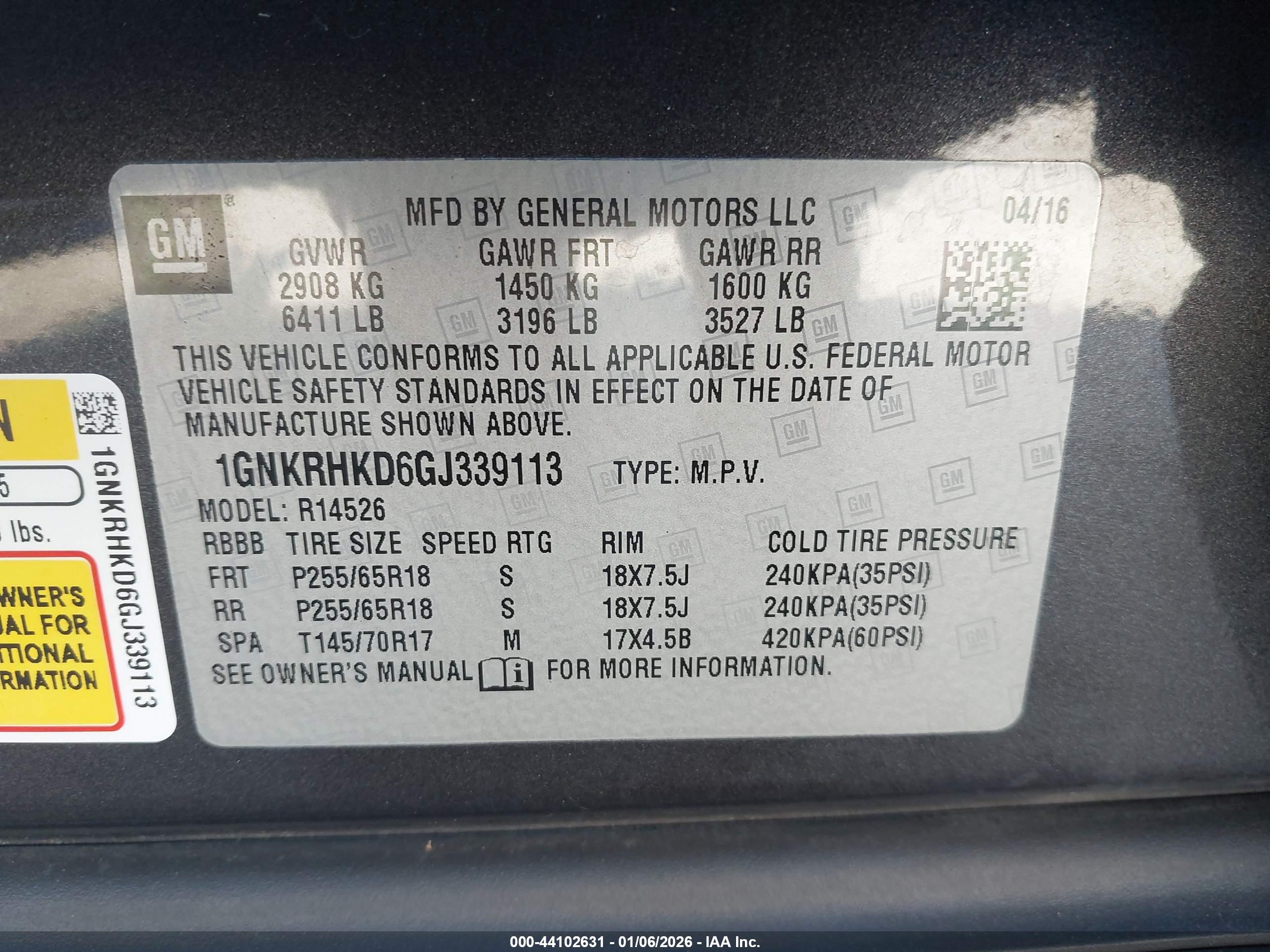 CHEVROLET TRAVERSE image 9