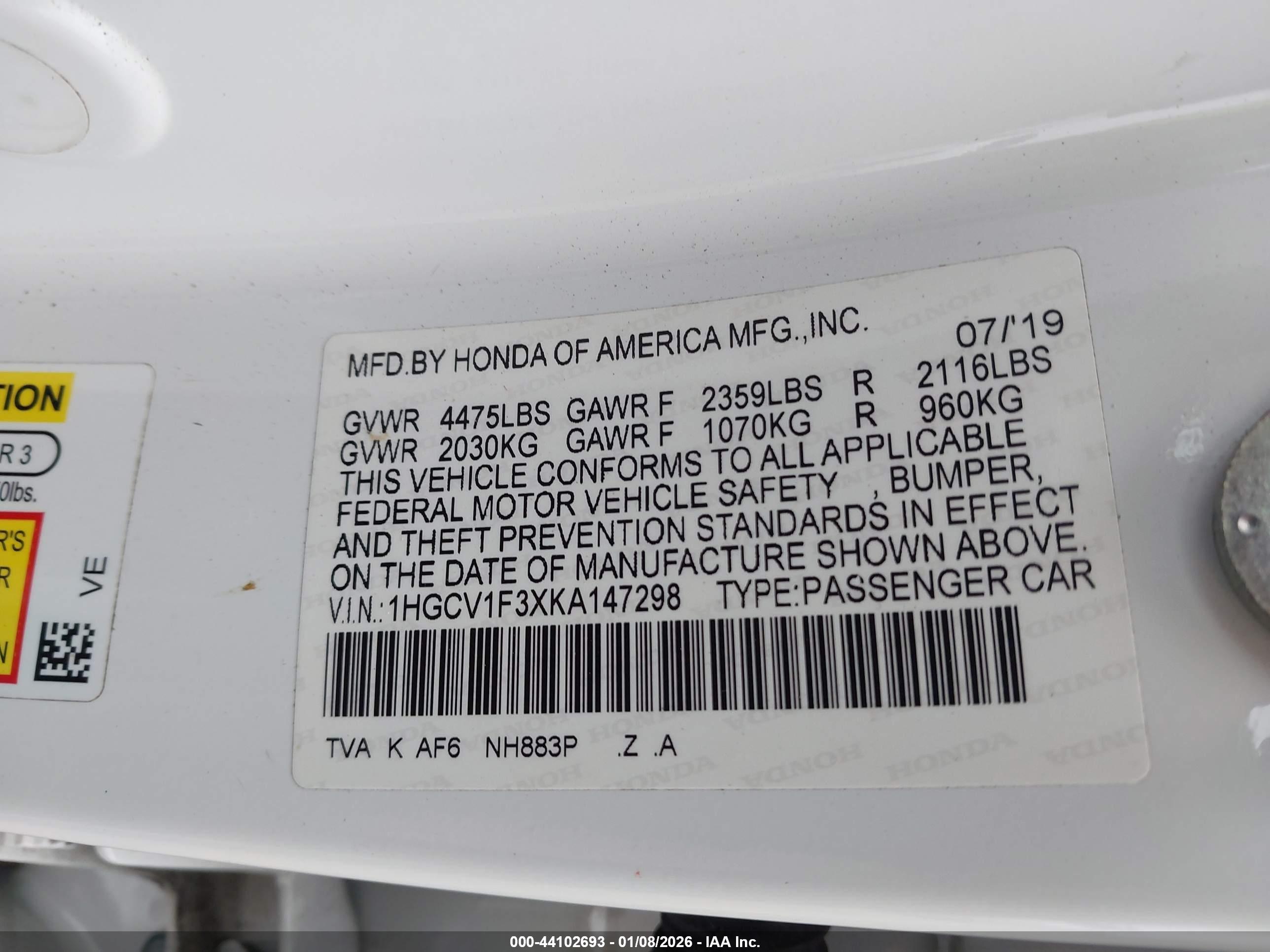 HONDA ACCORD image 9