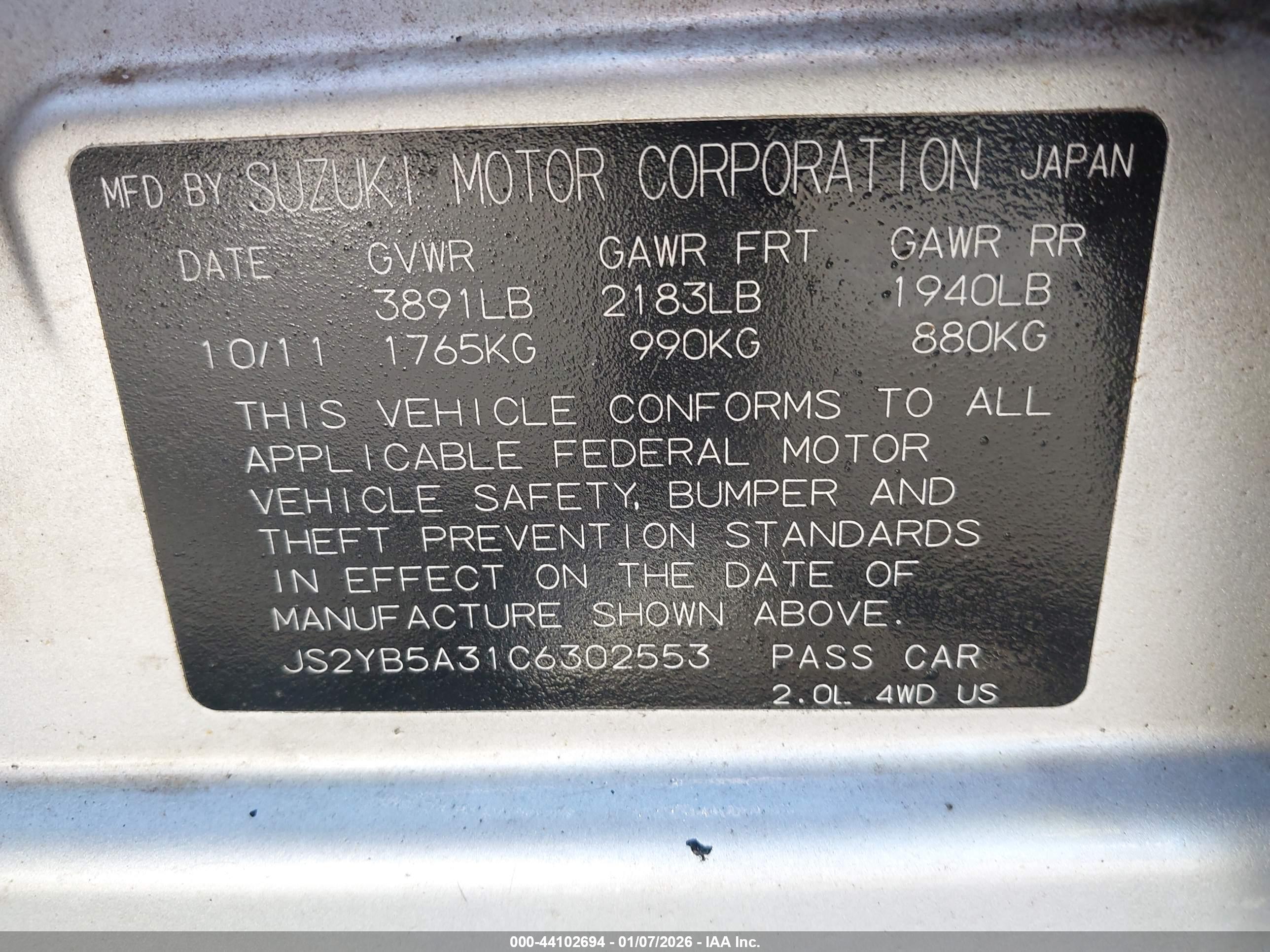 SUZUKI SX4 image 9