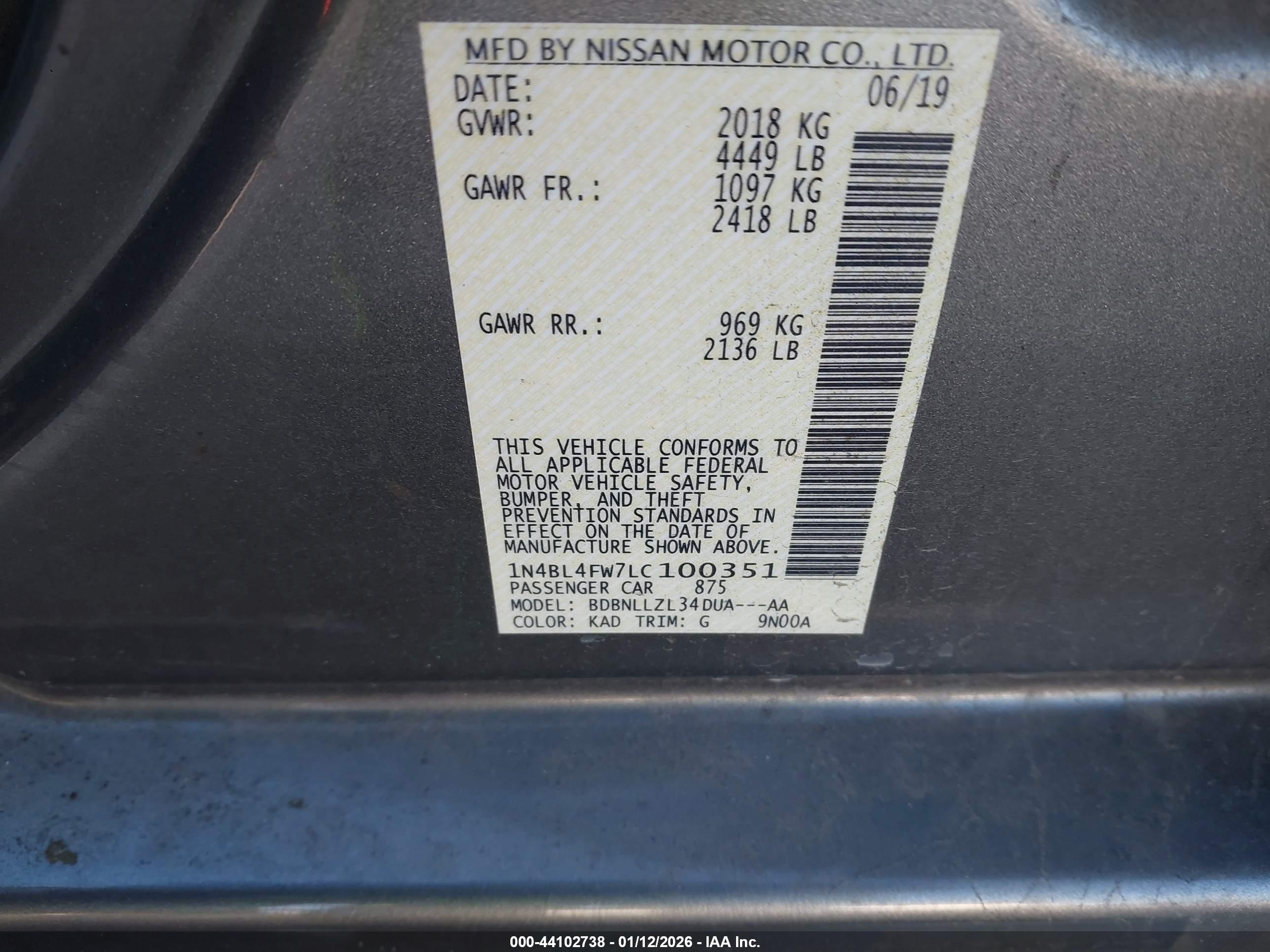 NISSAN ALTIMA image 9