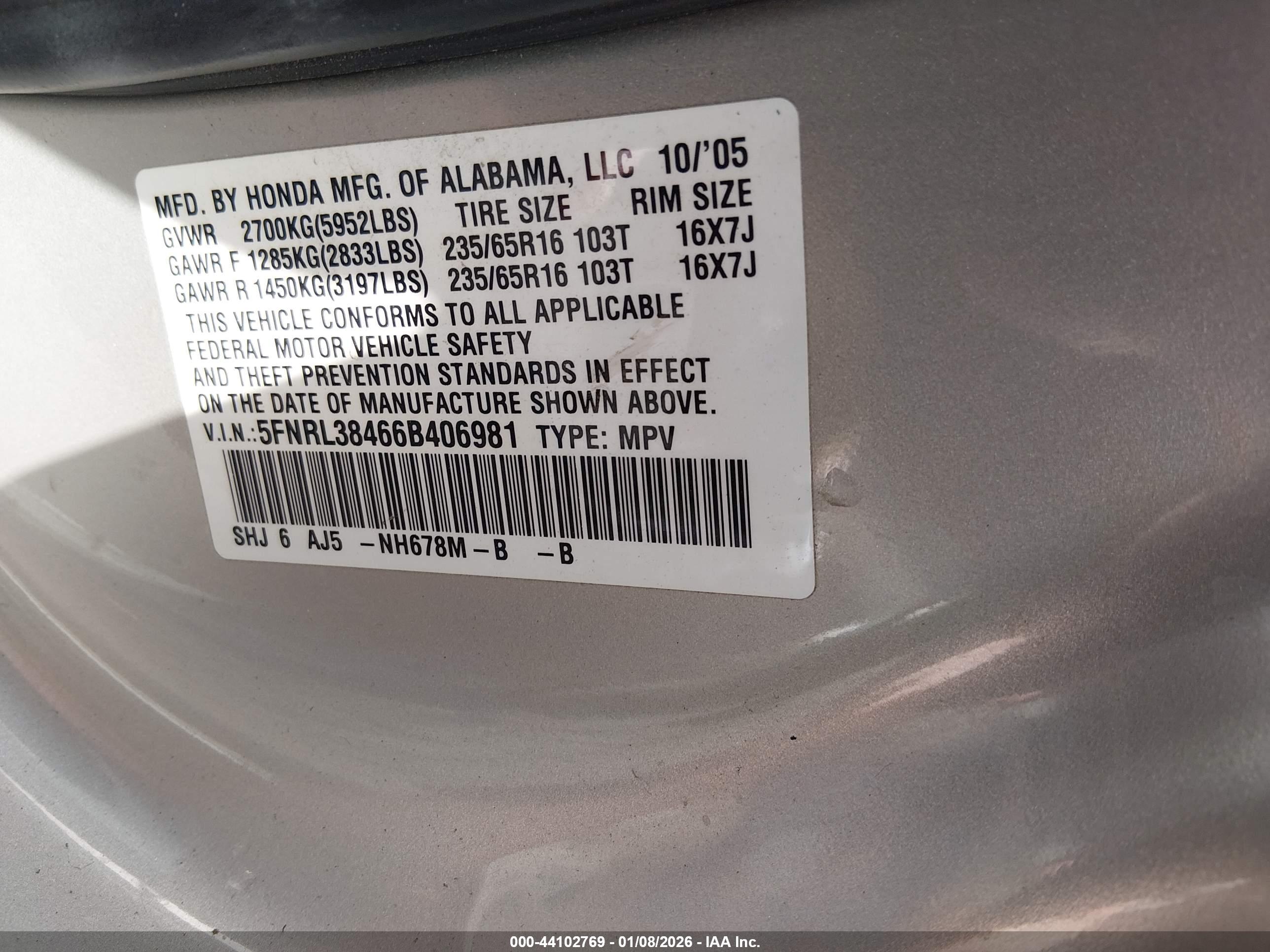 HONDA ODYSSEY image 9