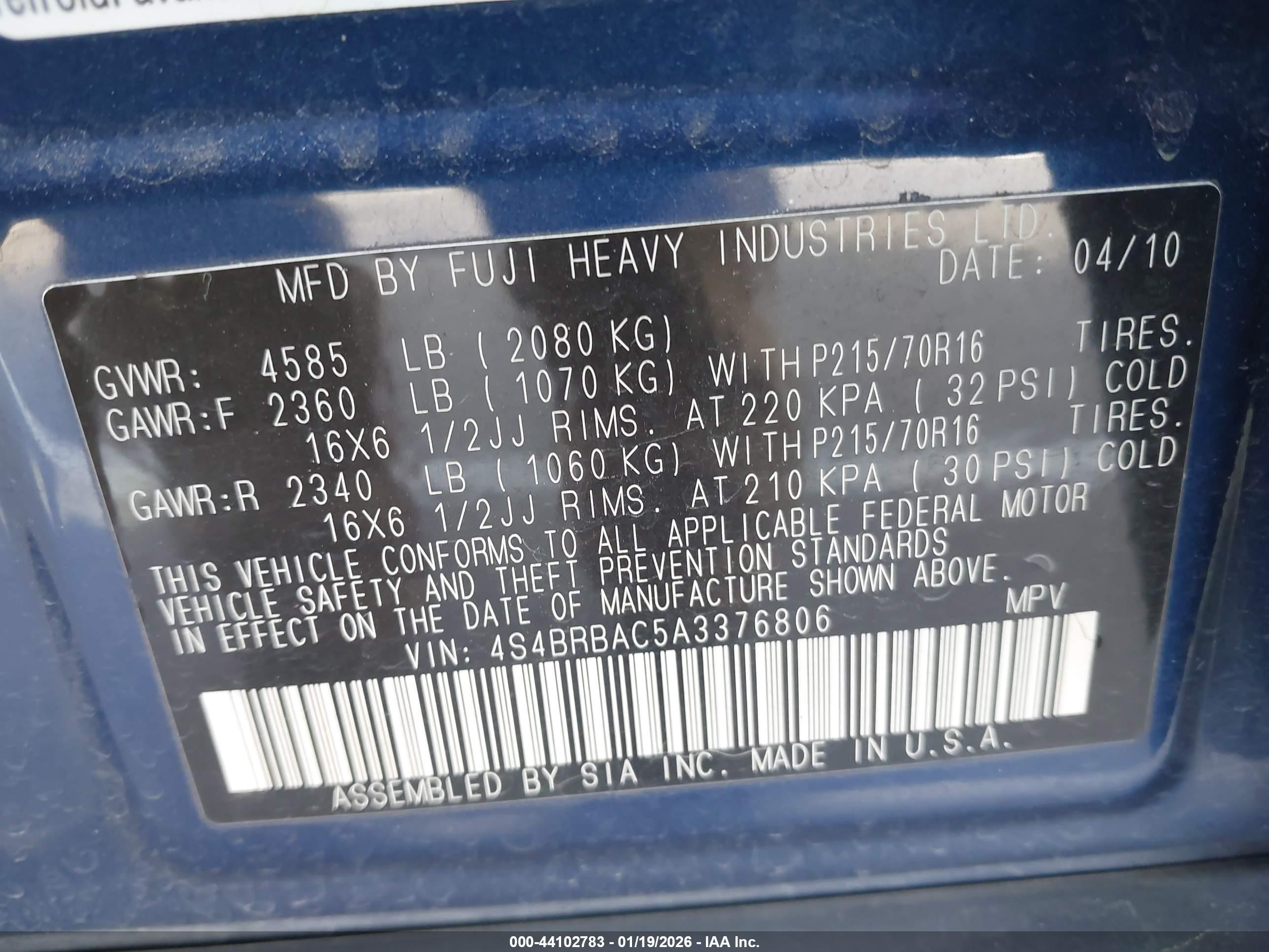 SUBARU OUTBACK image 9