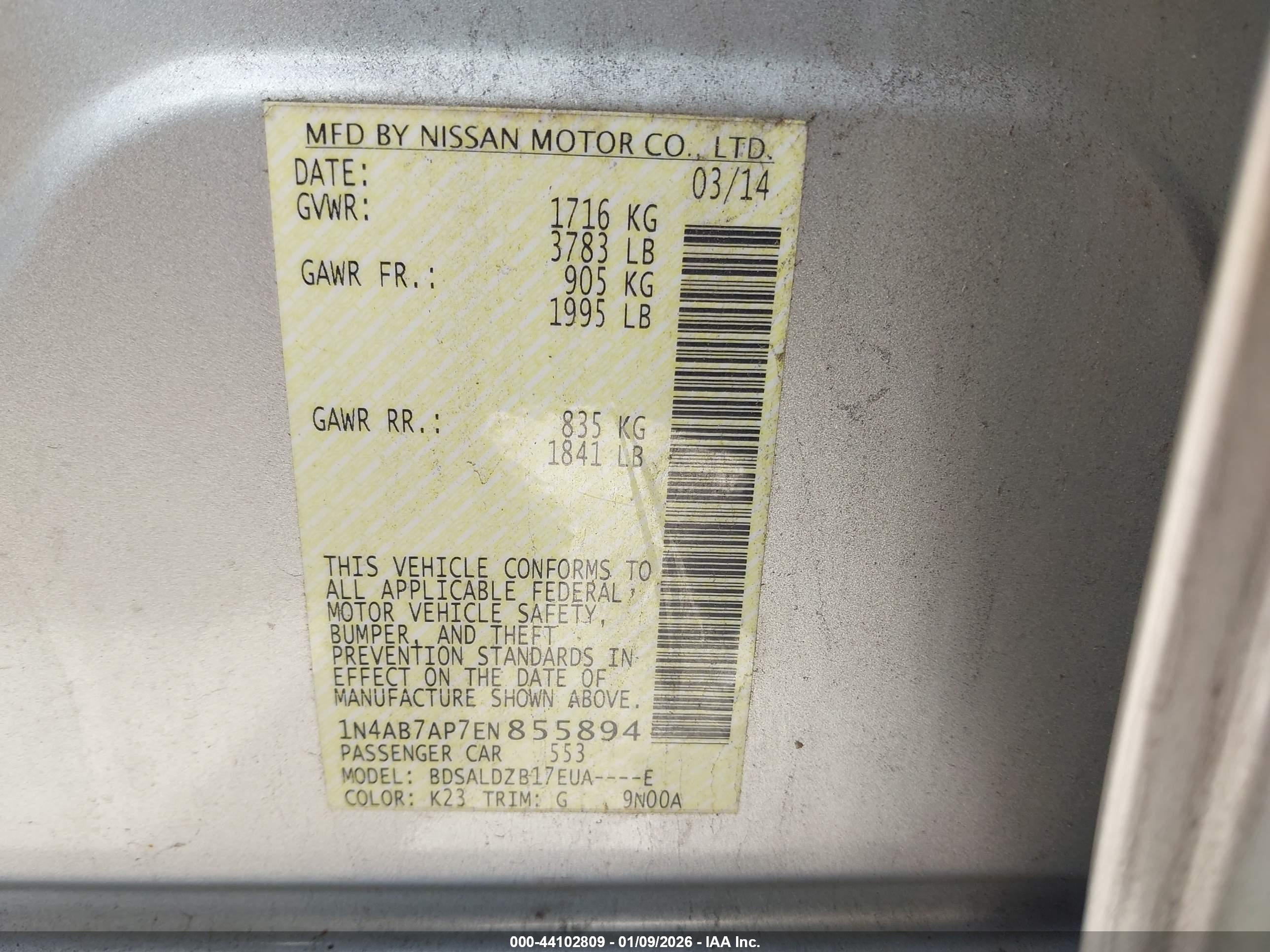 NISSAN SENTRA image 9