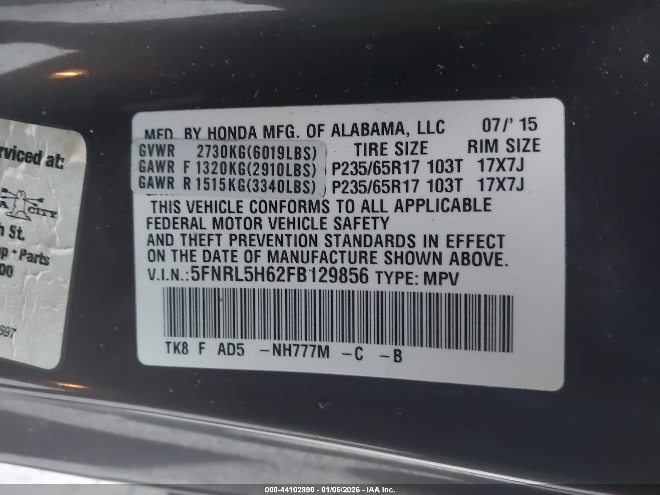 HONDA ODYSSEY image 9