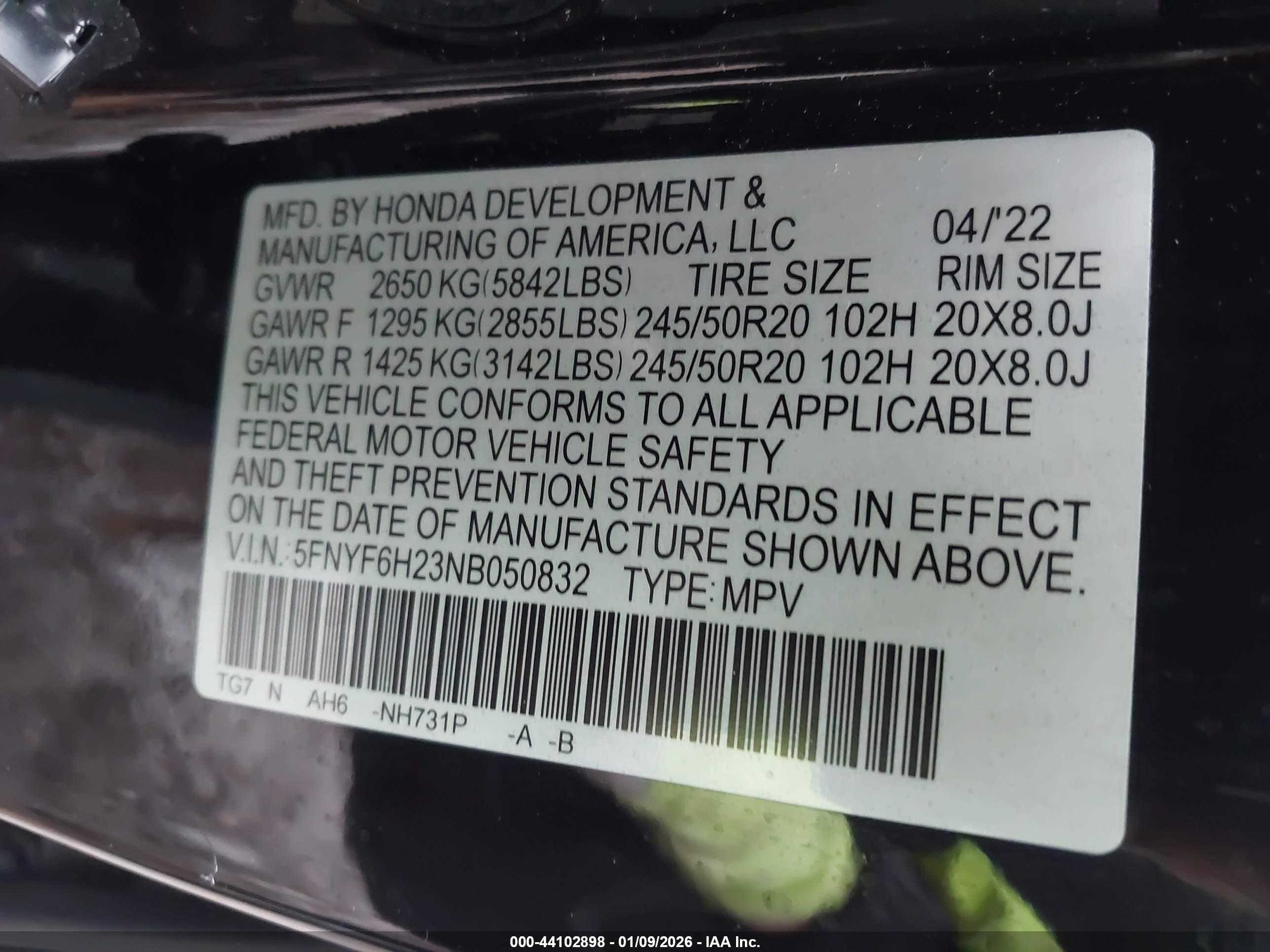 HONDA PILOT image 9
