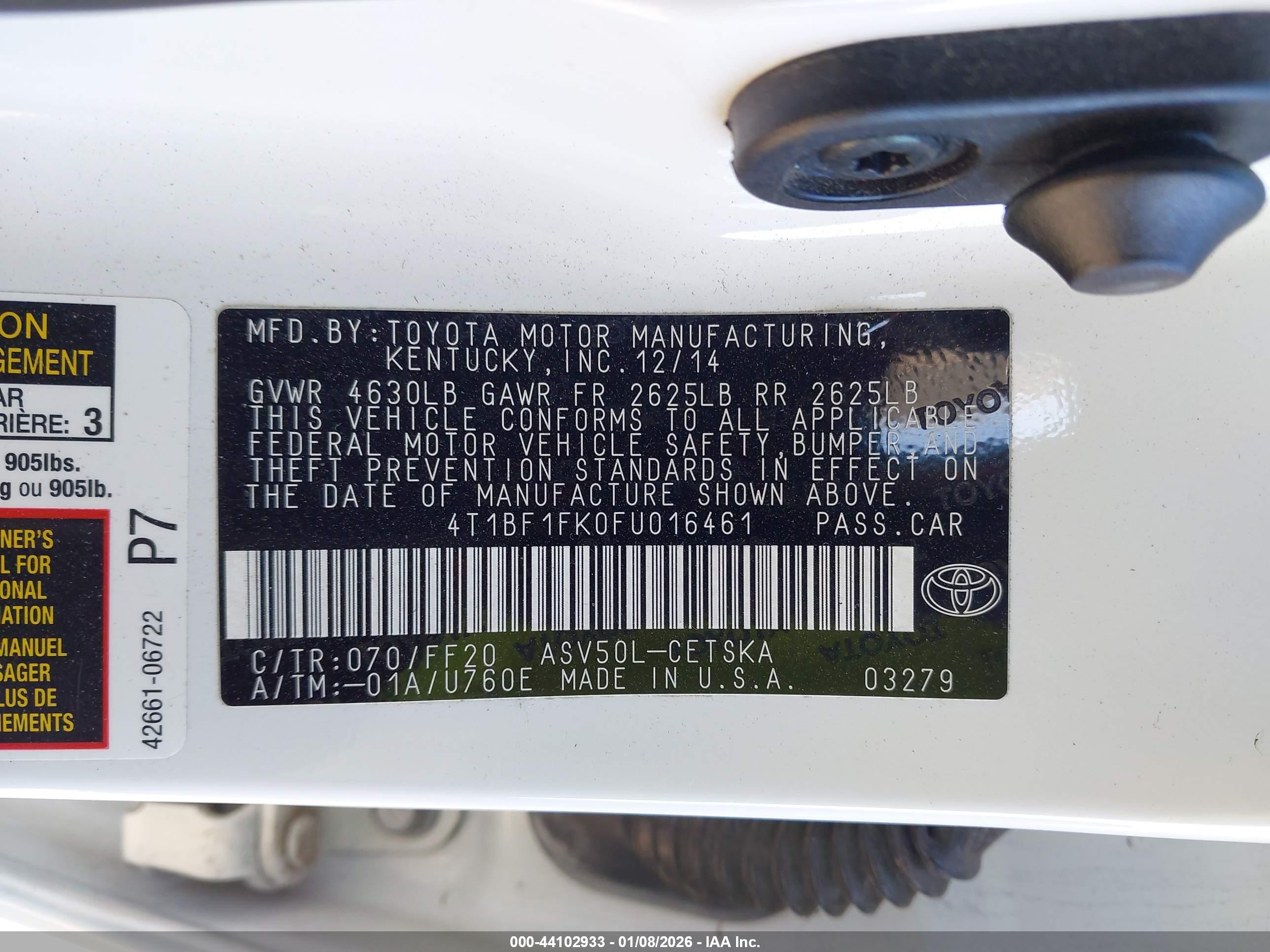 TOYOTA CAMRY image 9