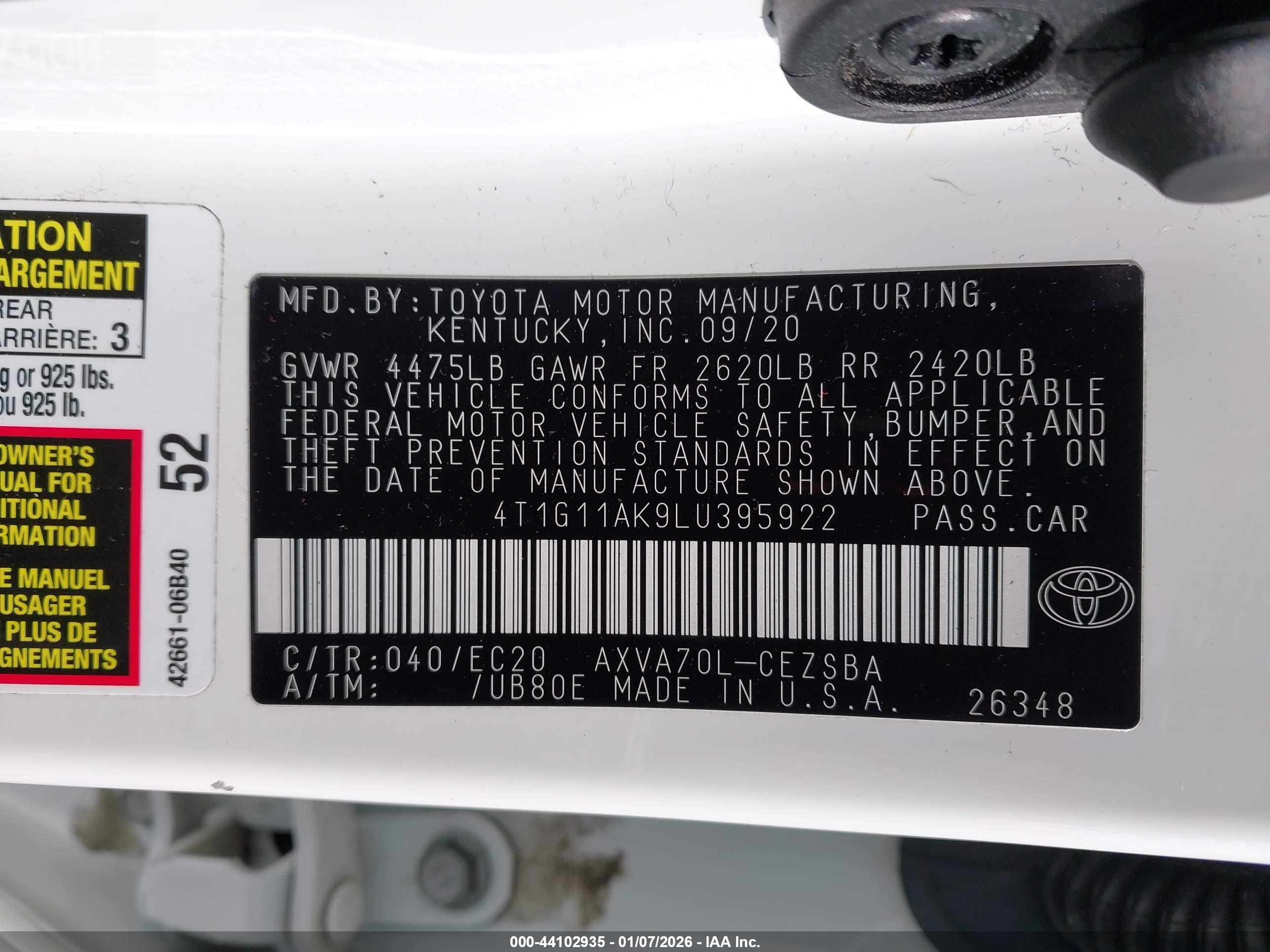 TOYOTA CAMRY image 9