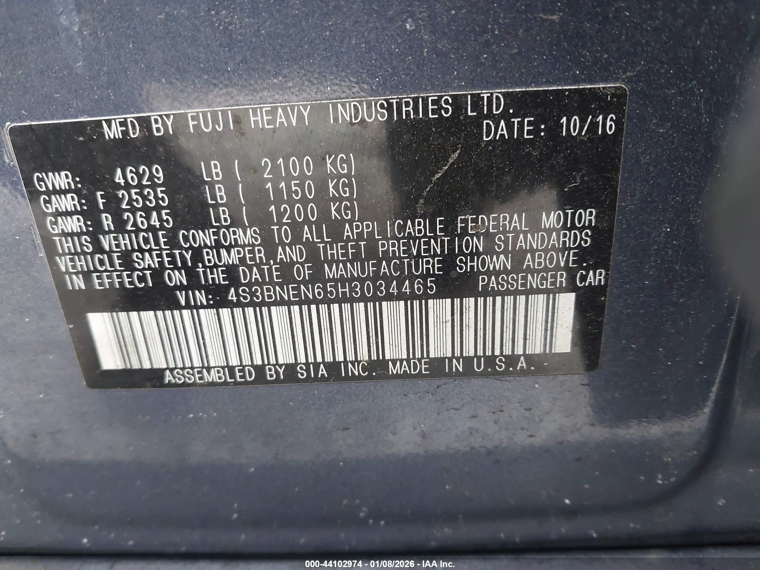 SUBARU LEGACY image 9