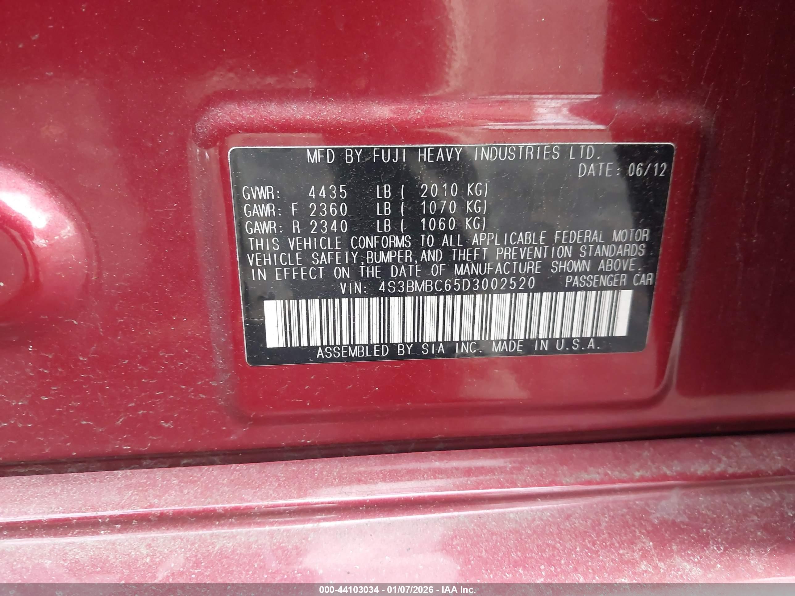 SUBARU LEGACY image 9