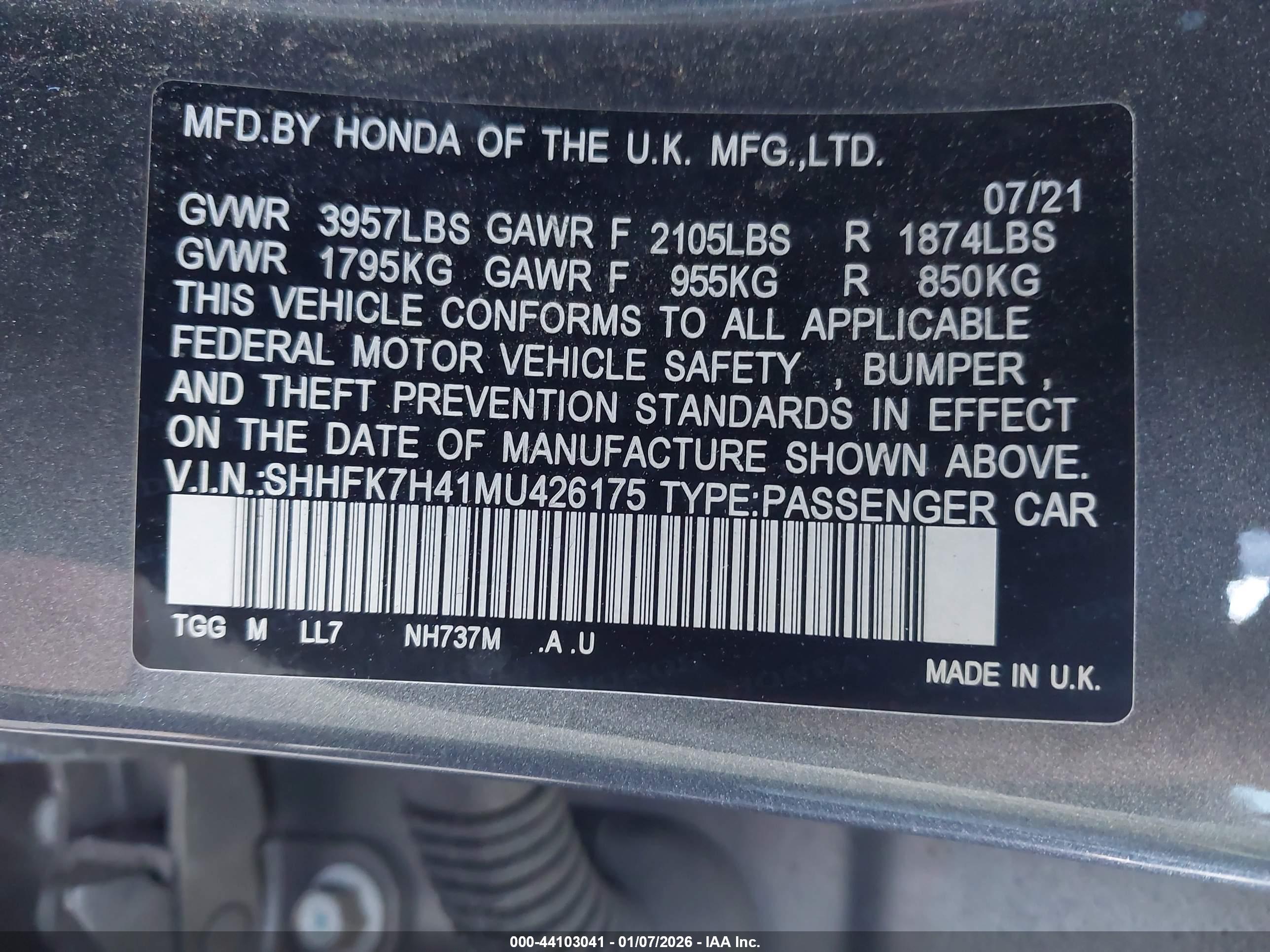 HONDA CIVIC image 9