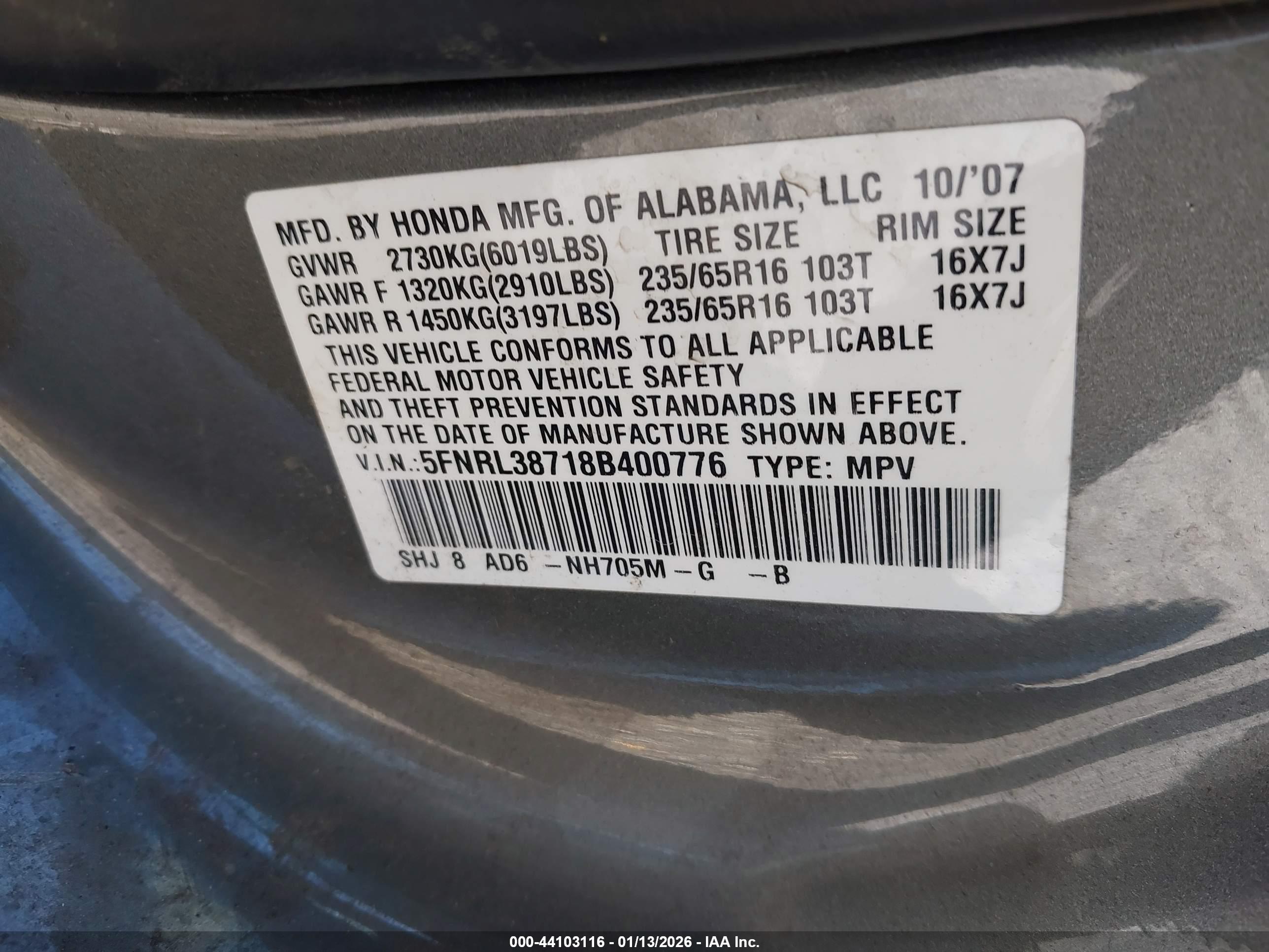 HONDA ODYSSEY image 9
