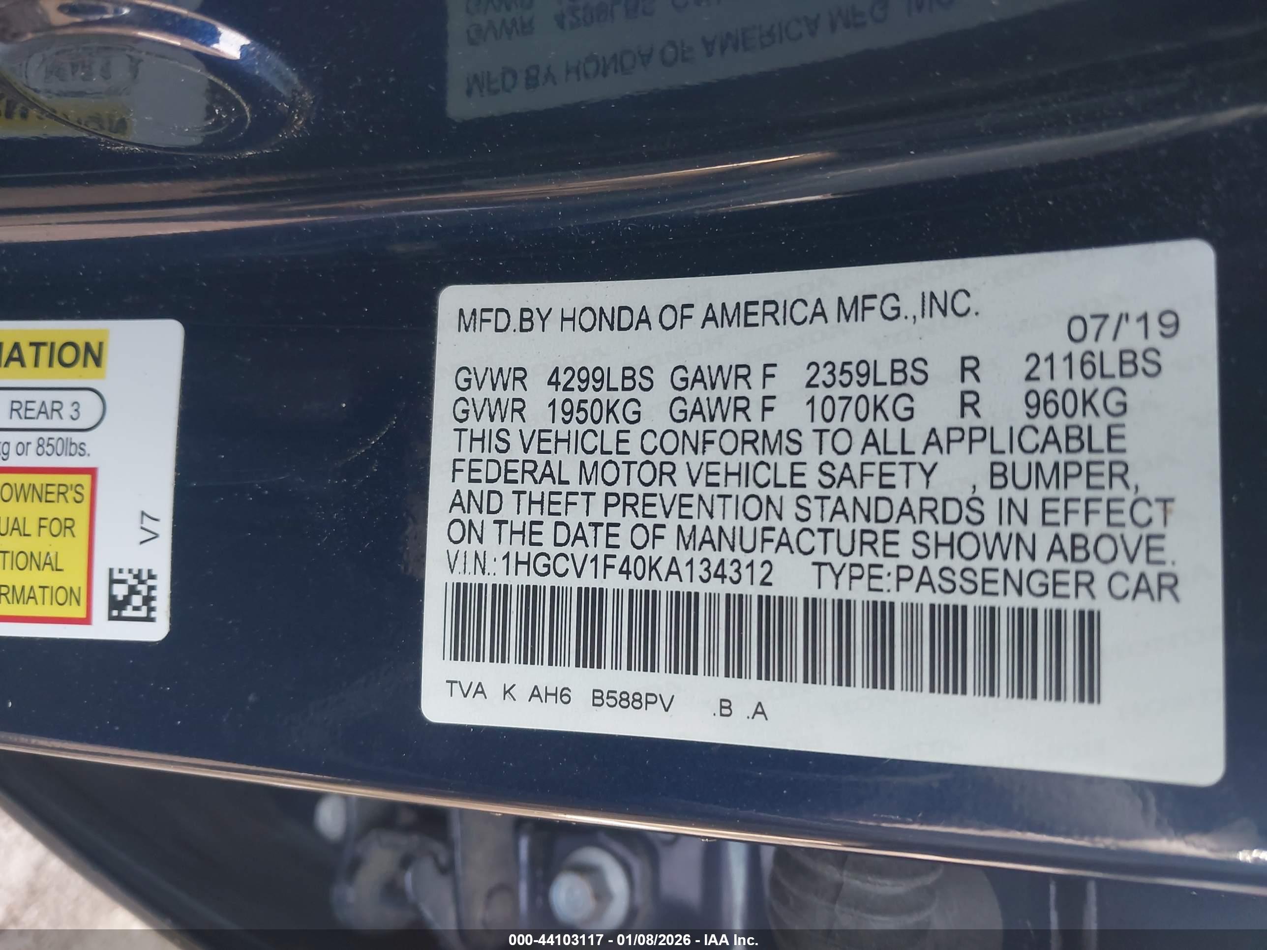 HONDA ACCORD image 9