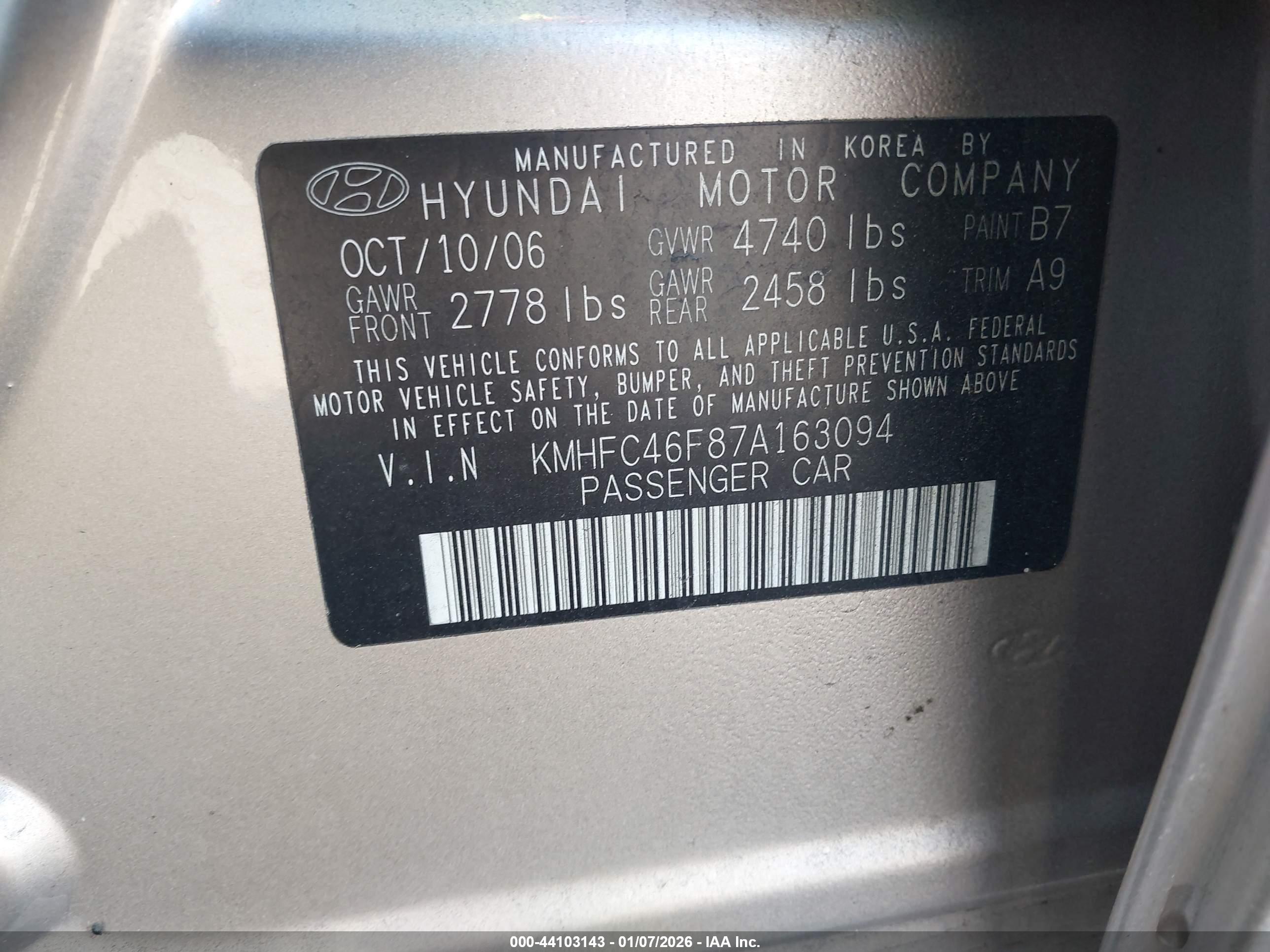 HYUNDAI AZERA image 9