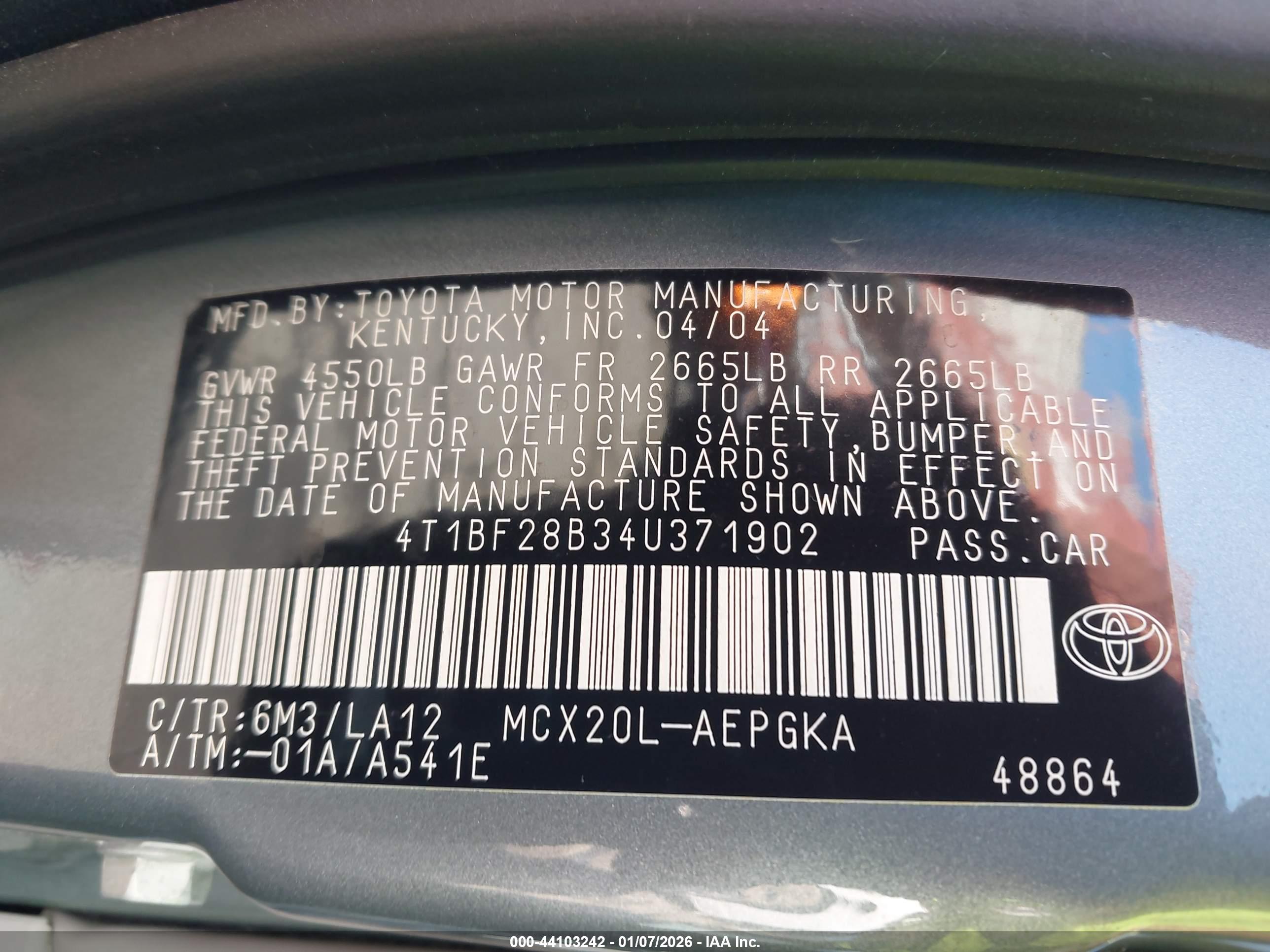 TOYOTA AVALON image 9
