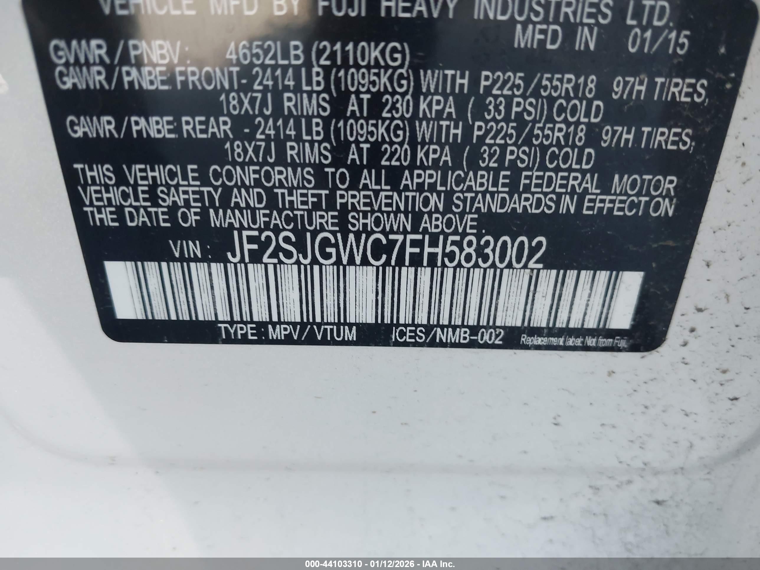 SUBARU FORESTER image 9