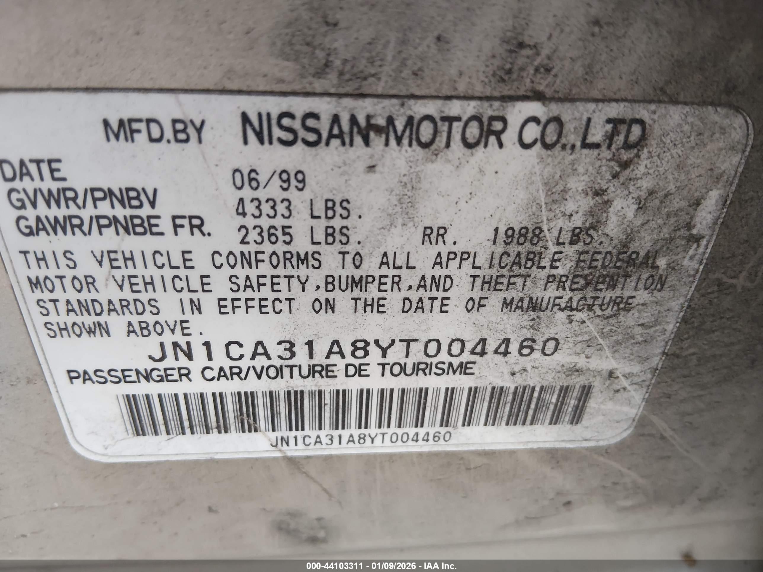 NISSAN MAXIMA image 9