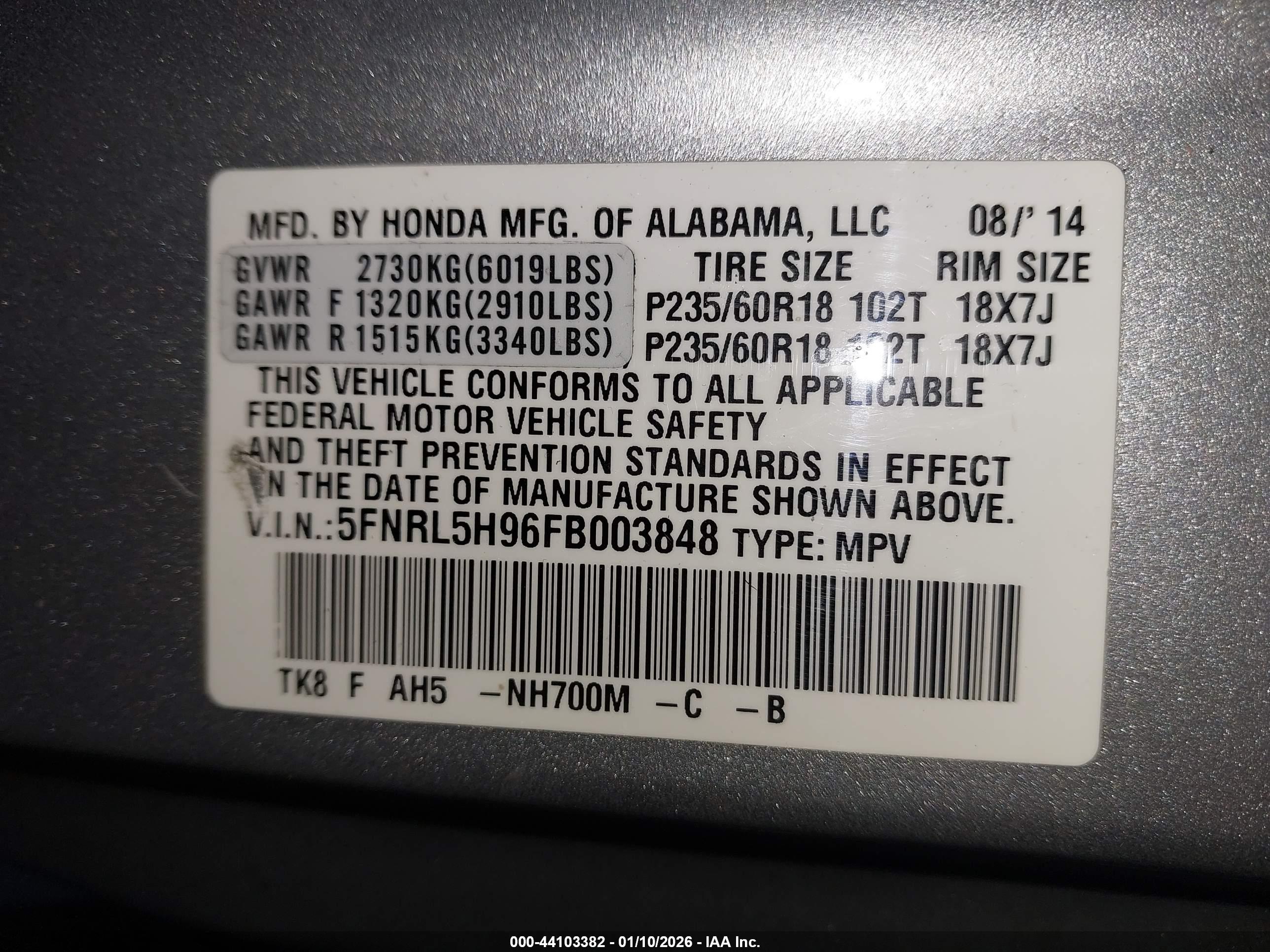 HONDA ODYSSEY image 9