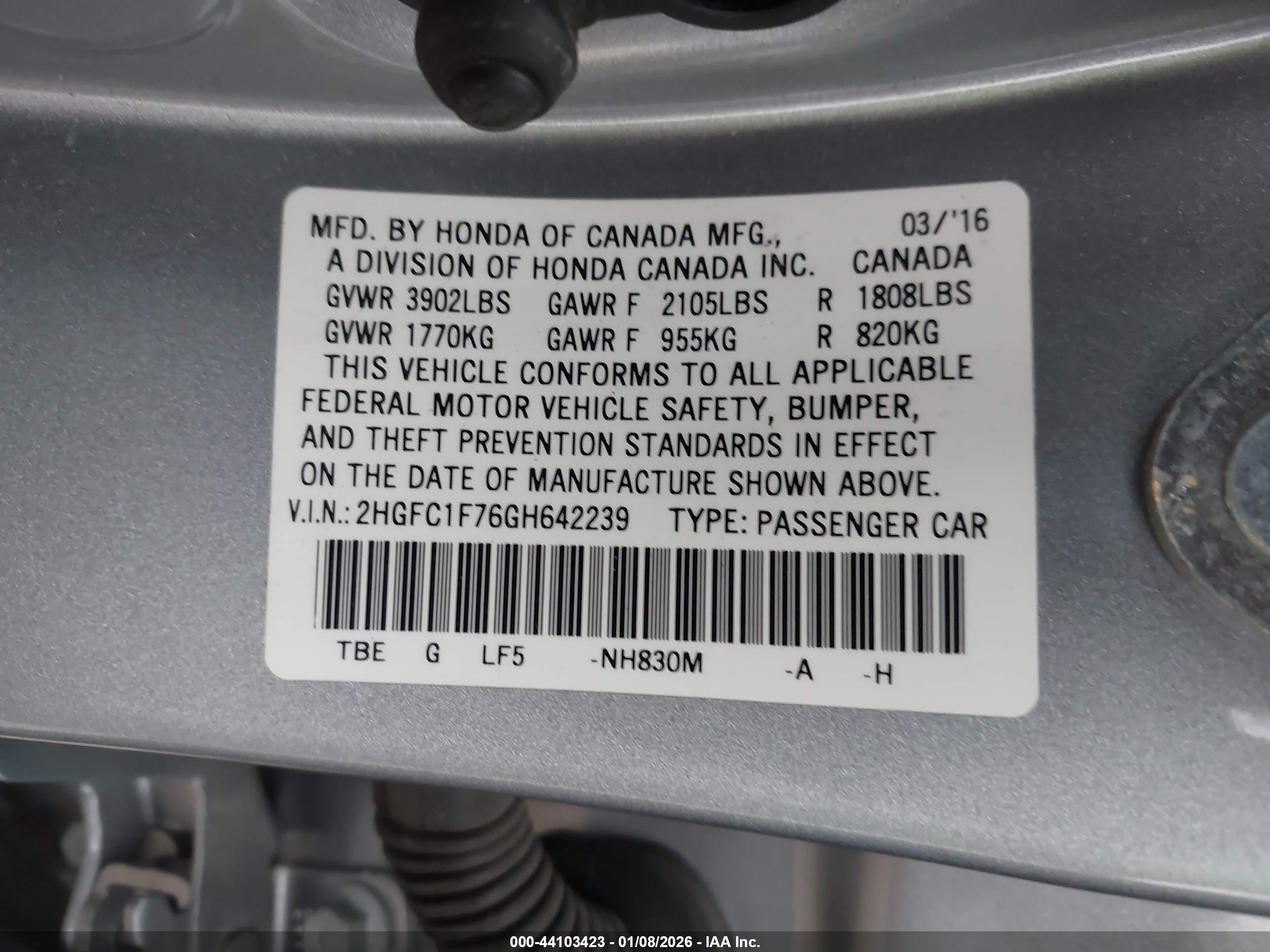 HONDA CIVIC image 9
