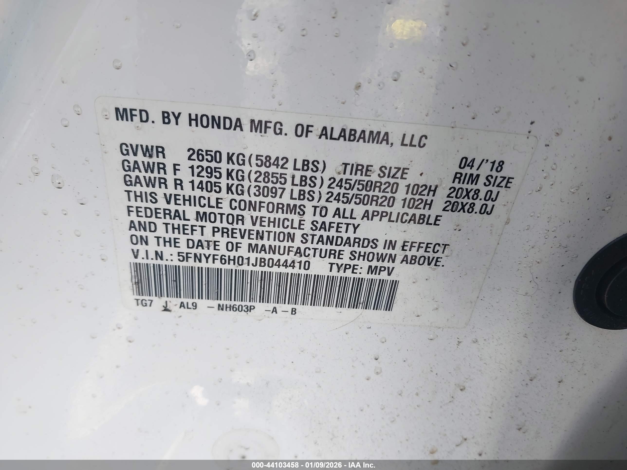 HONDA PILOT image 9