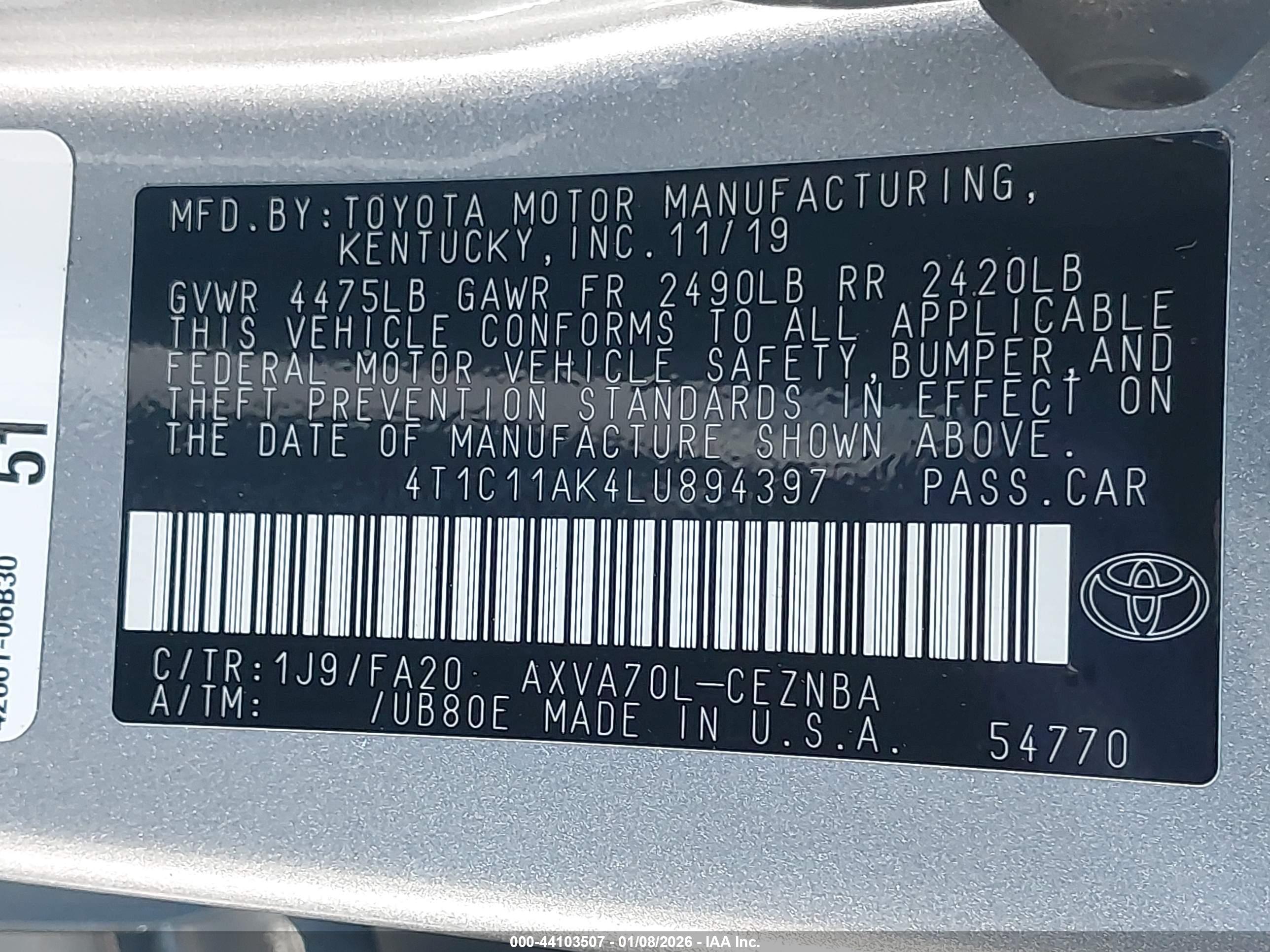 TOYOTA CAMRY image 9