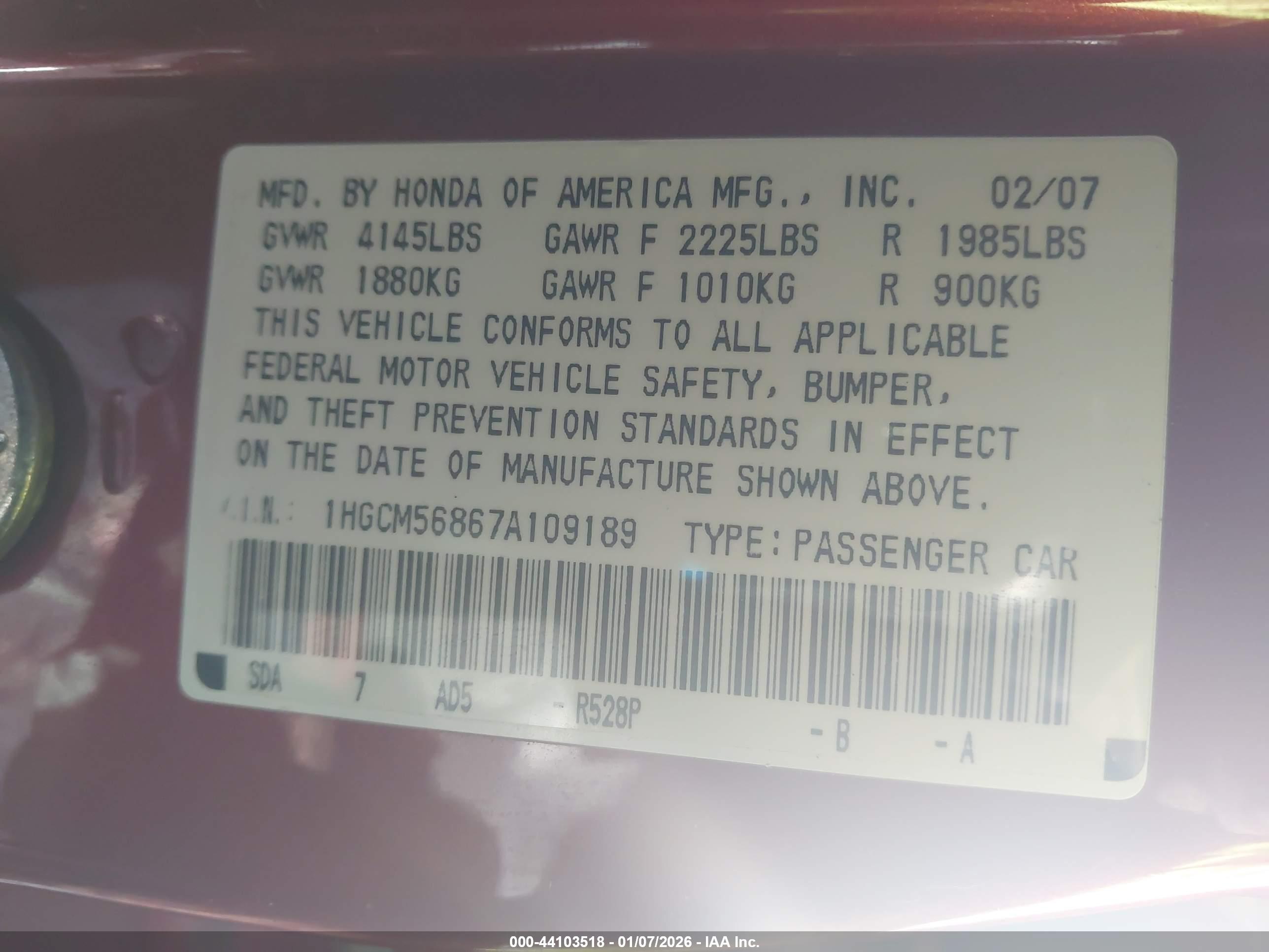 HONDA ACCORD image 9