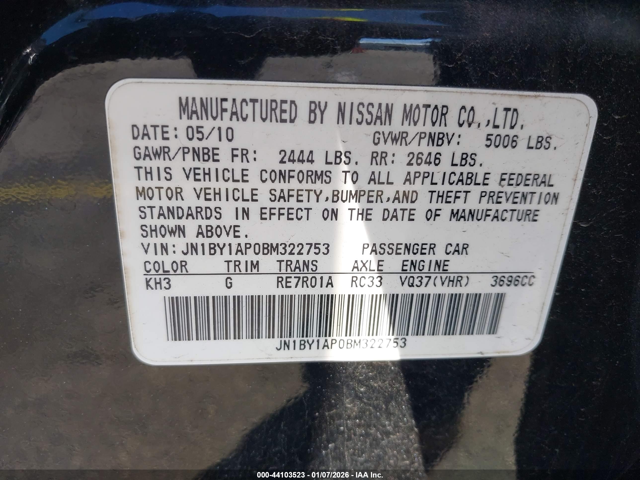 INFINITI M37 image 9