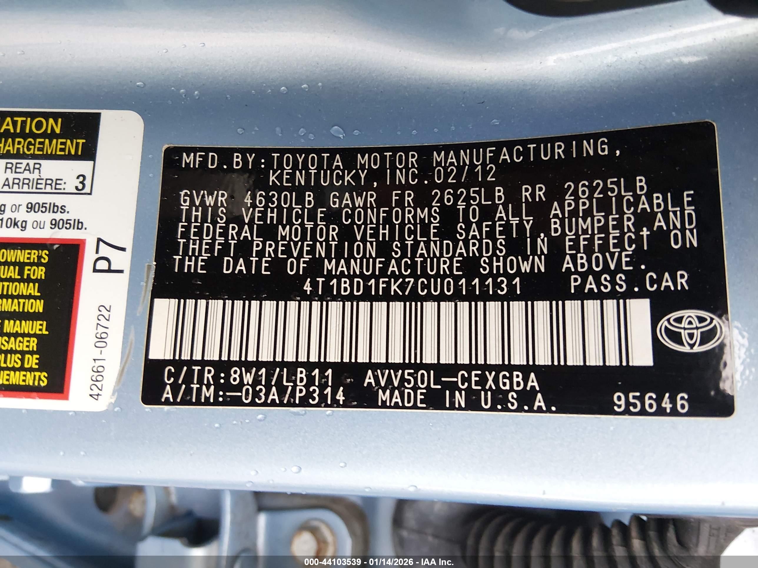 TOYOTA CAMRY image 9