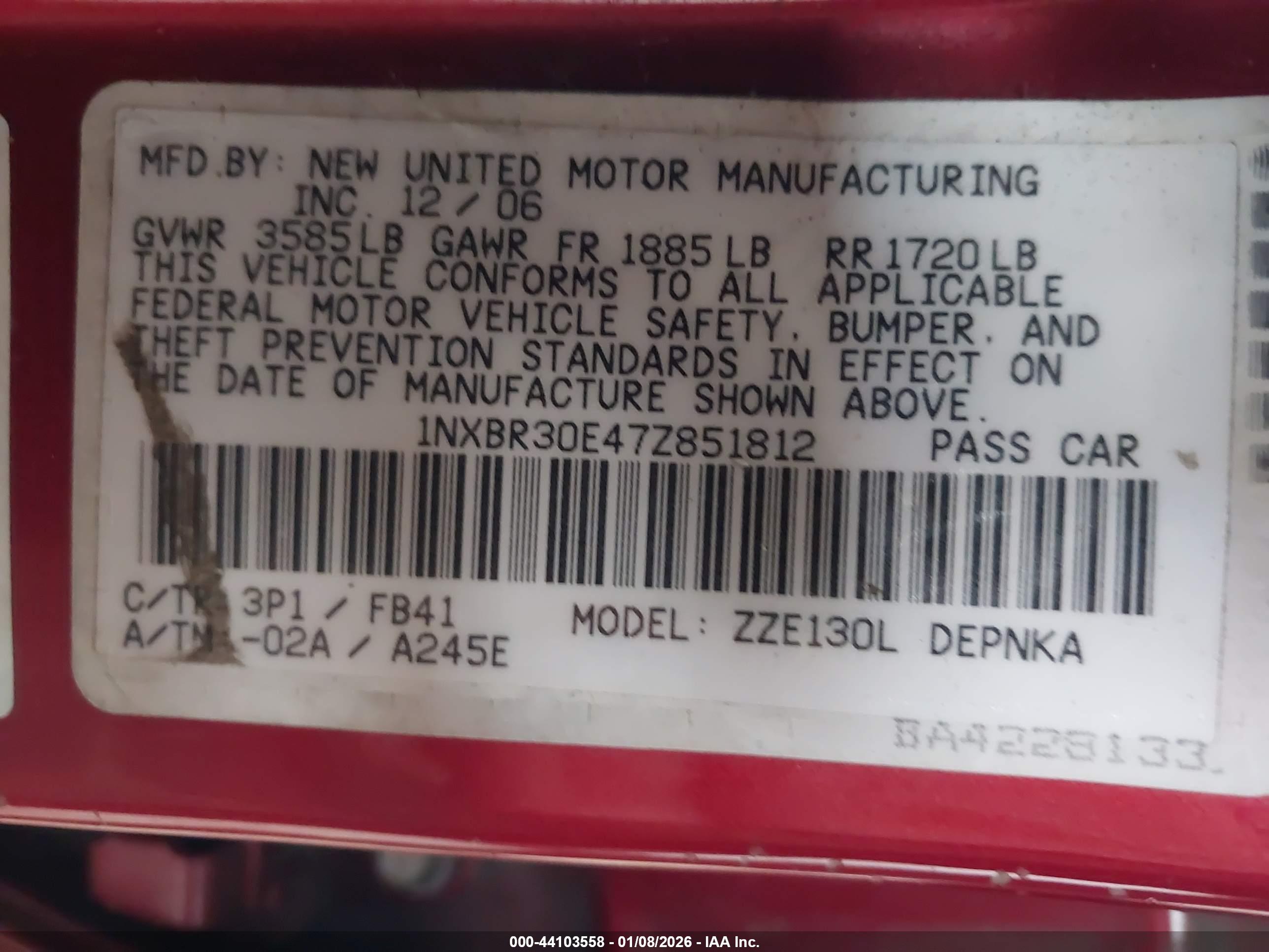 TOYOTA COROLLA image 9