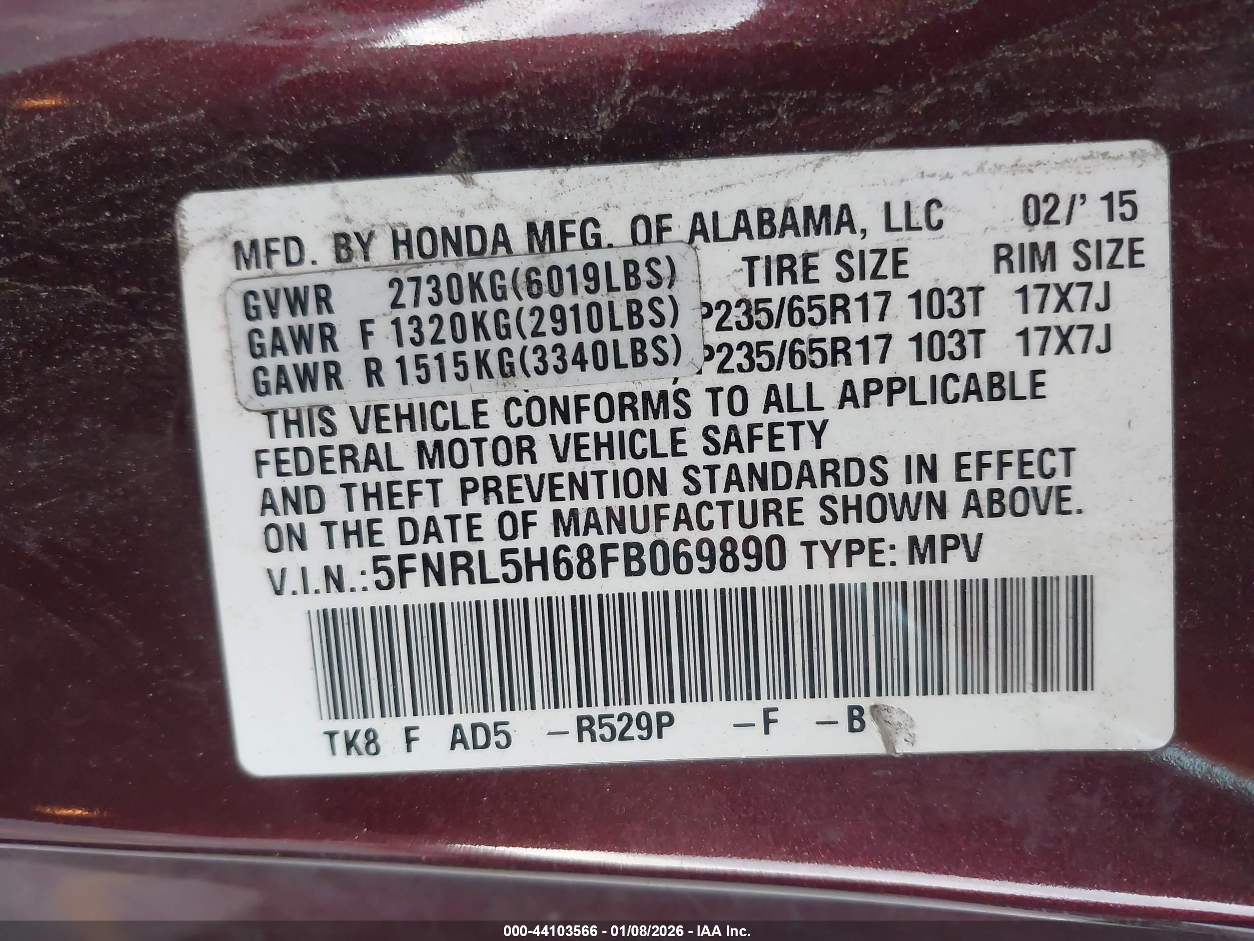 HONDA ODYSSEY image 9