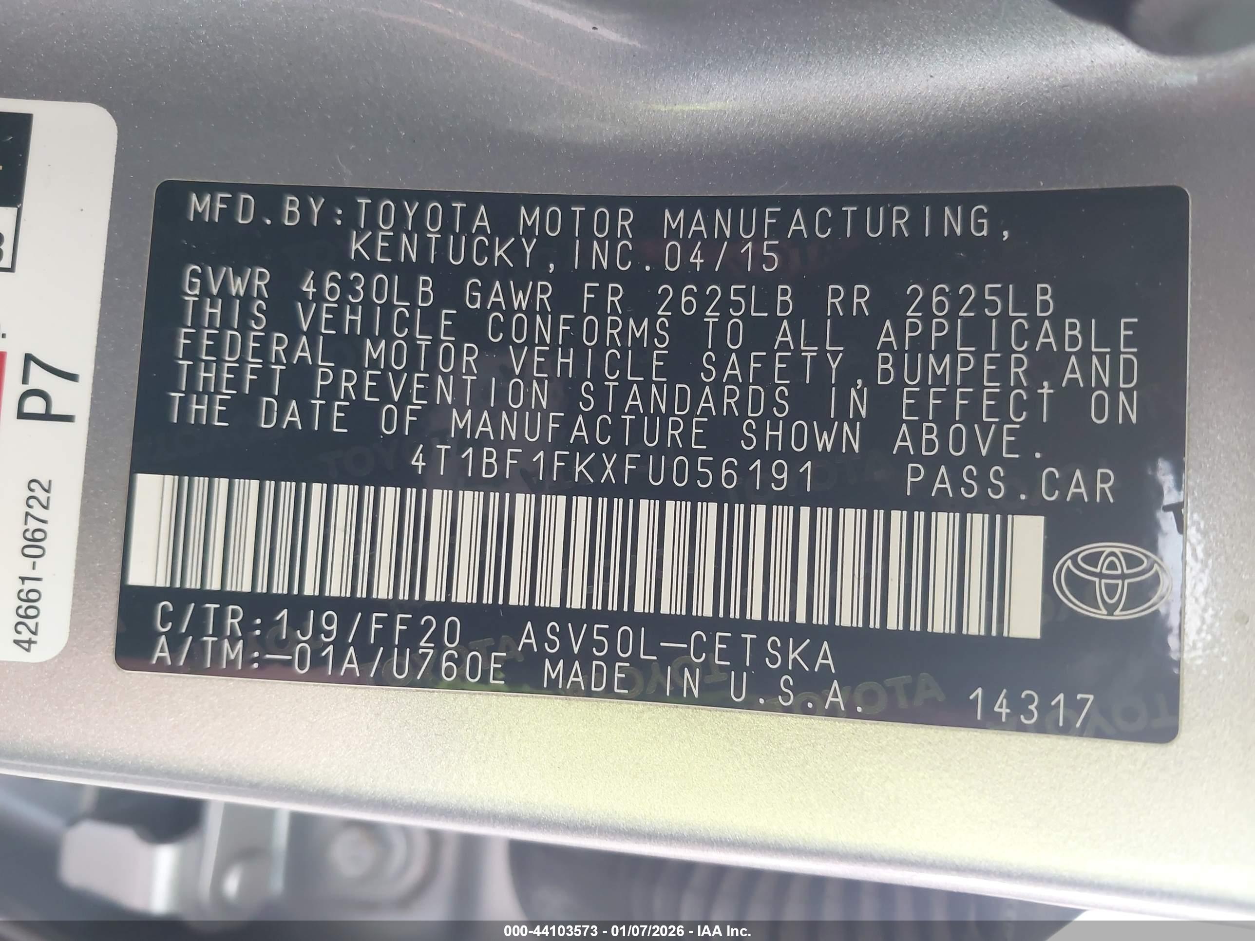 TOYOTA CAMRY image 9