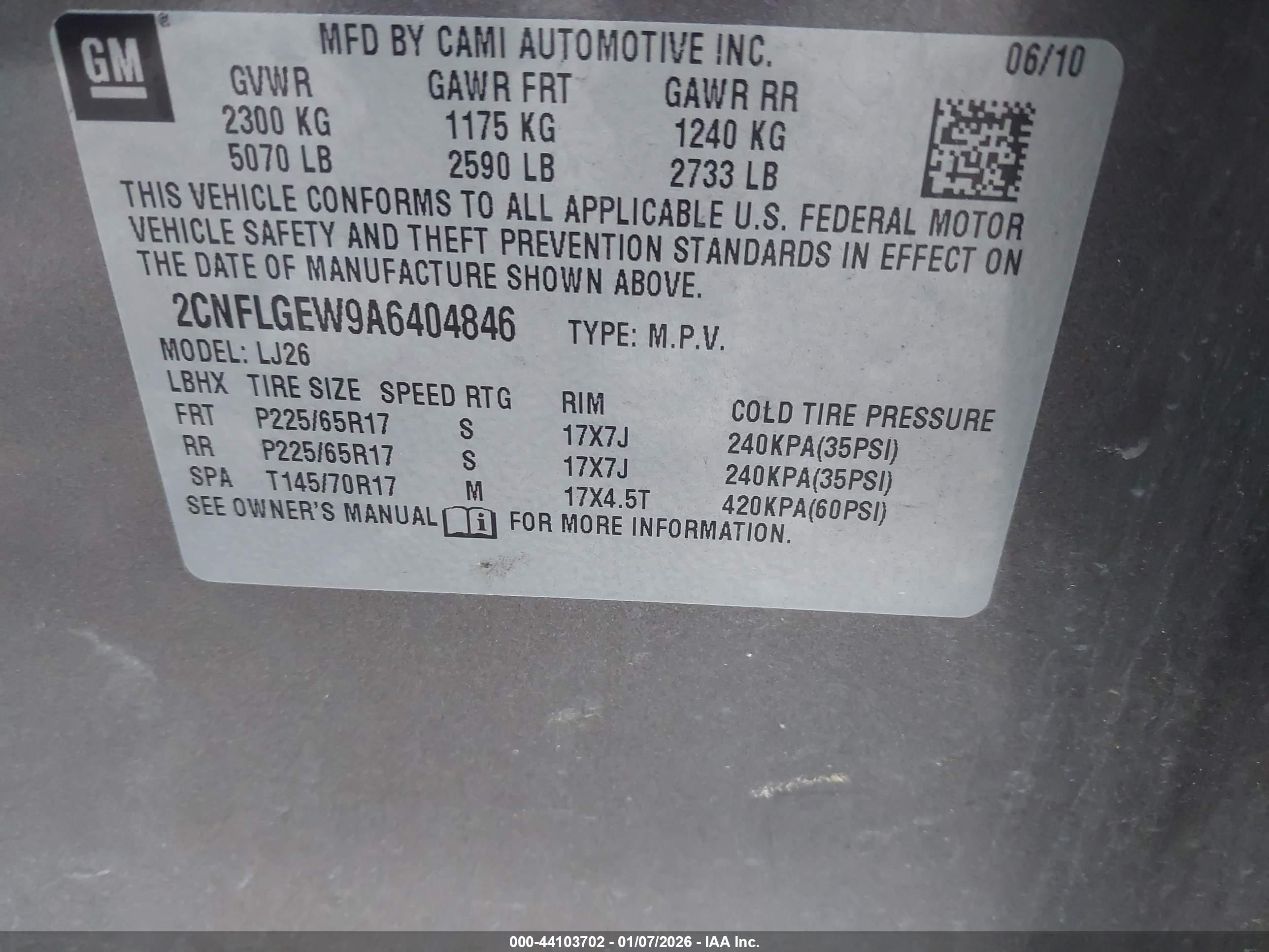 CHEVROLET EQUINOX image 9