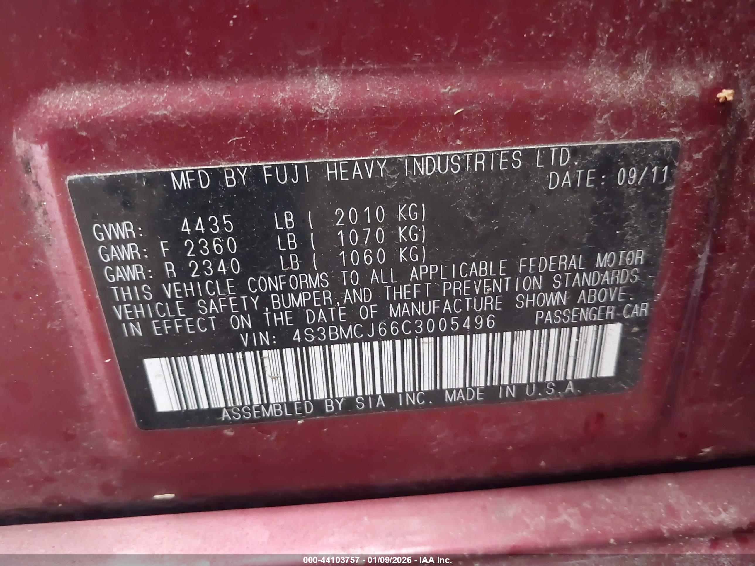 SUBARU LEGACY image 9