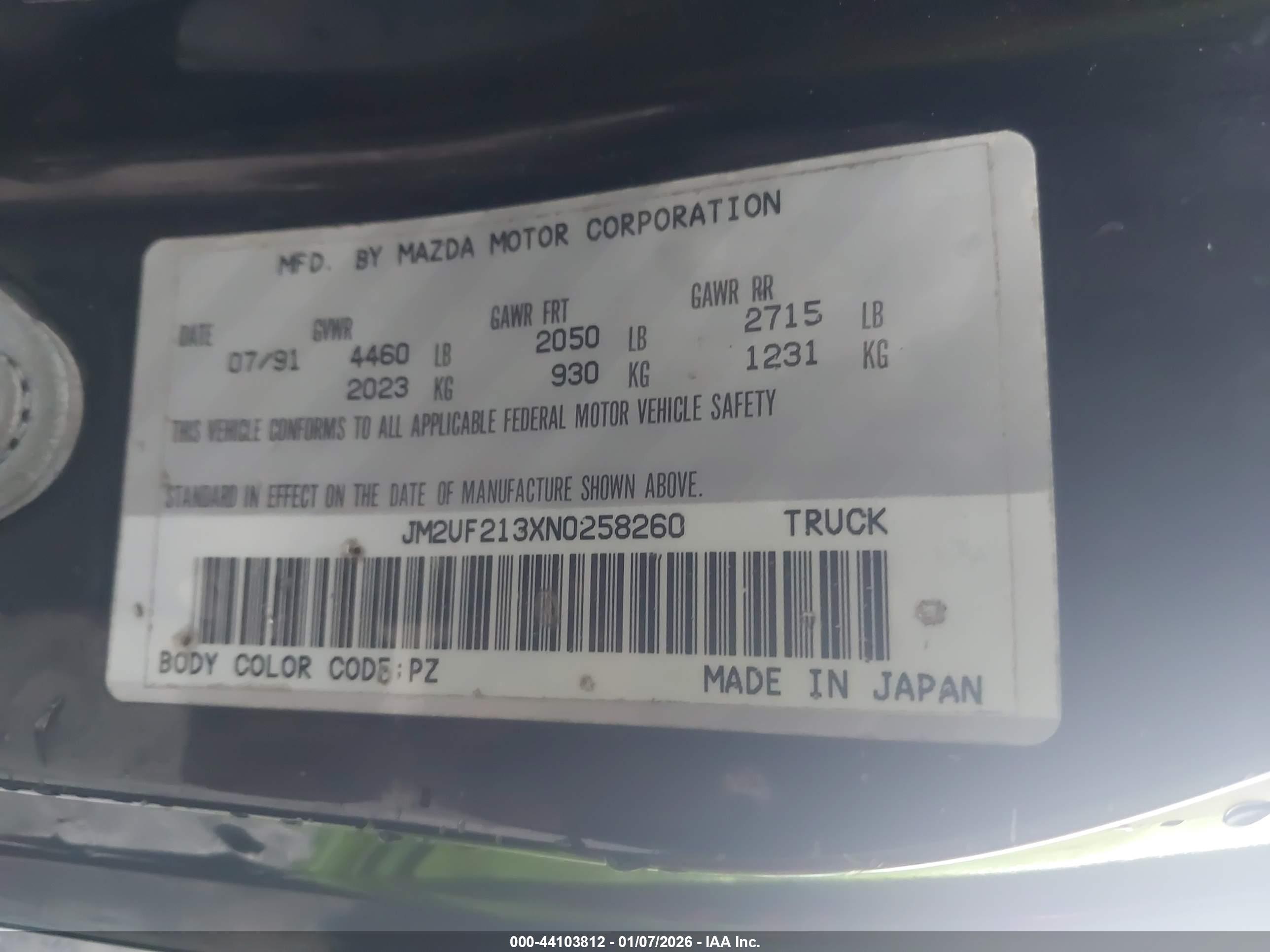 MAZDA B2200 image 9