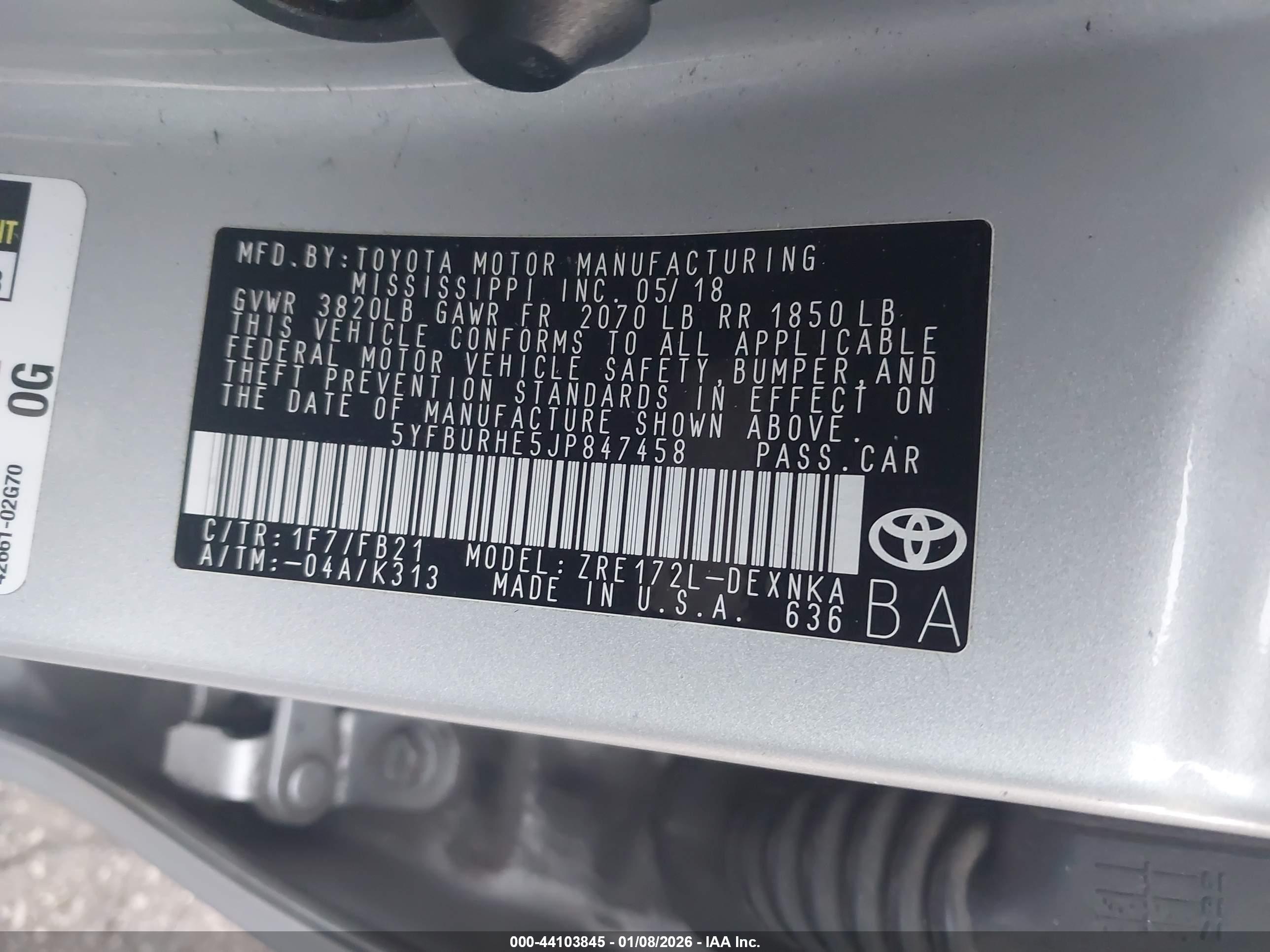 TOYOTA COROLLA image 9