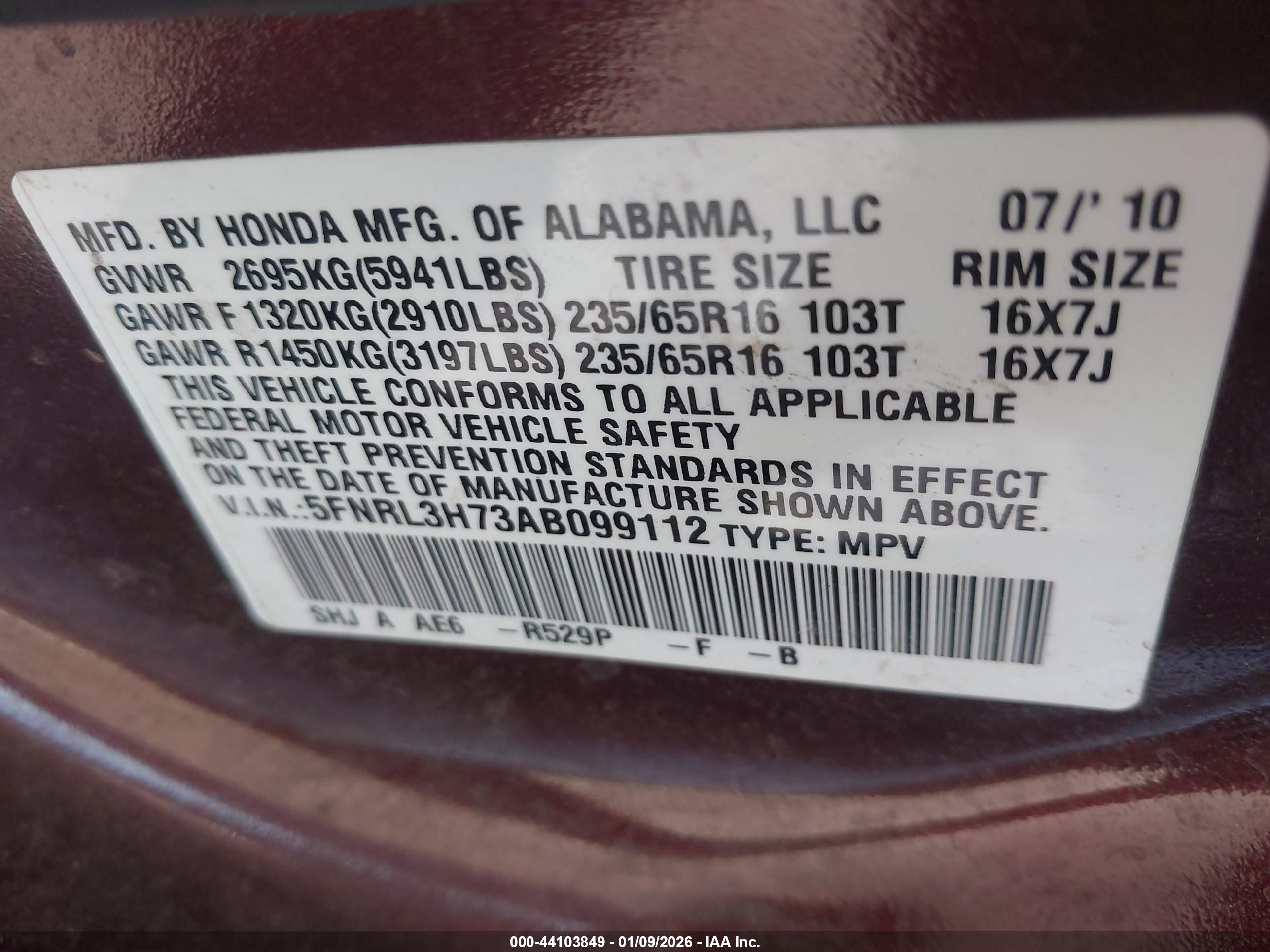 HONDA ODYSSEY image 9