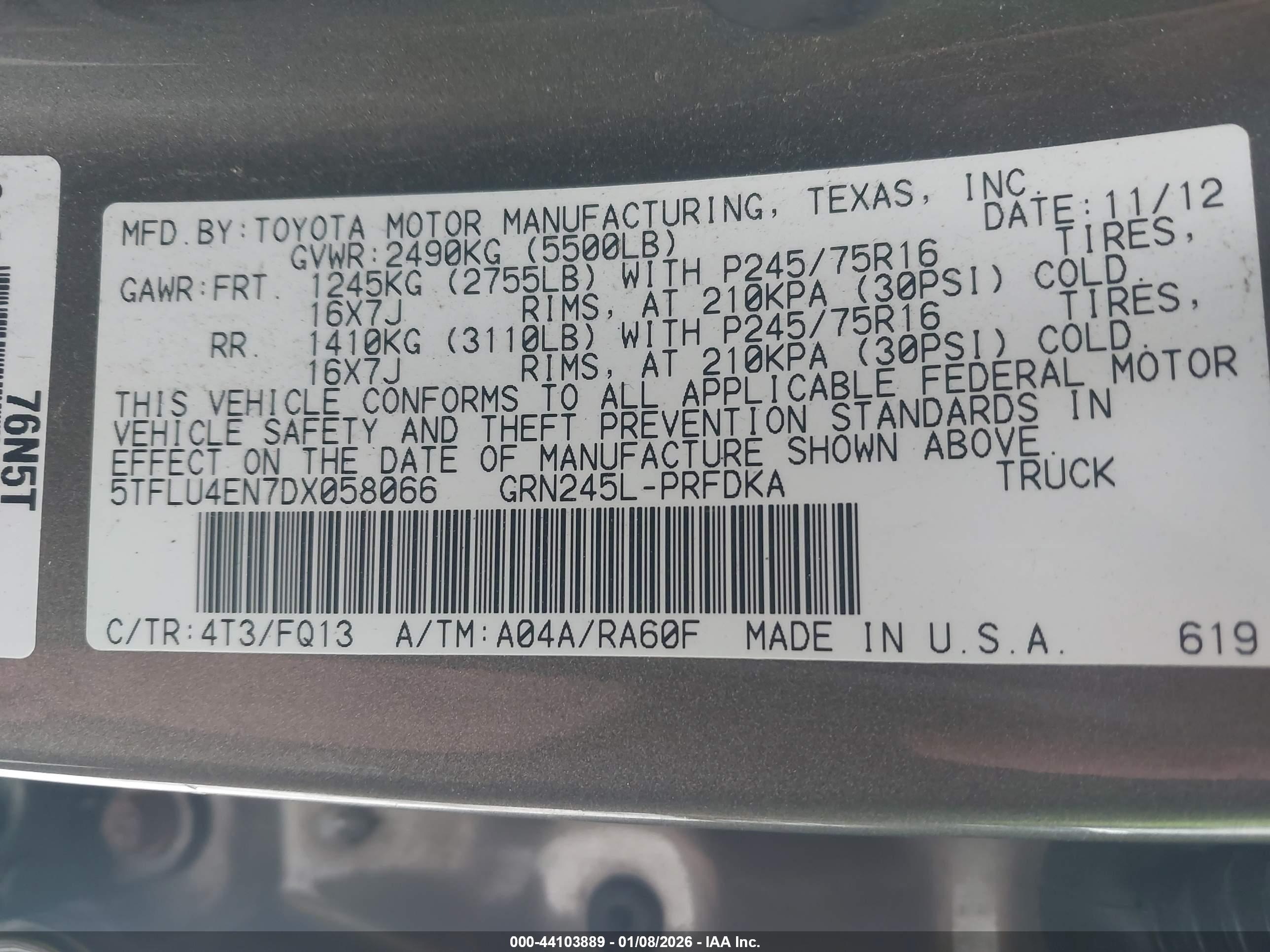 TOYOTA TACOMA image 9