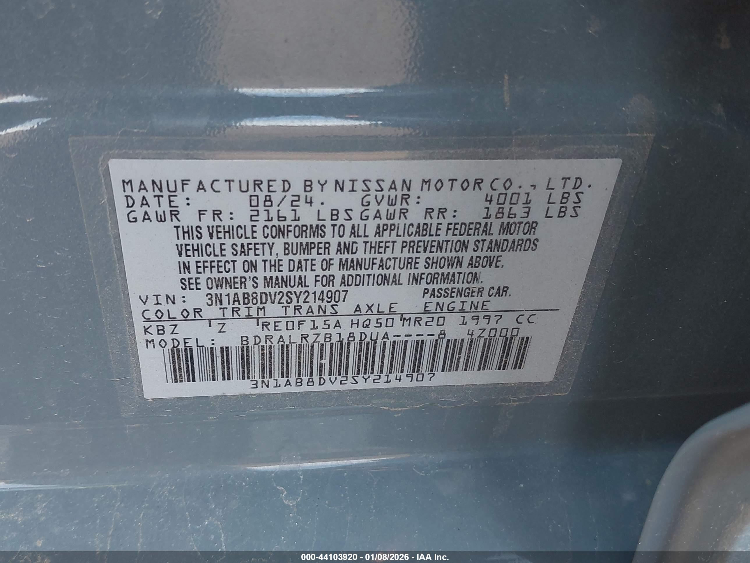 NISSAN SENTRA image 9
