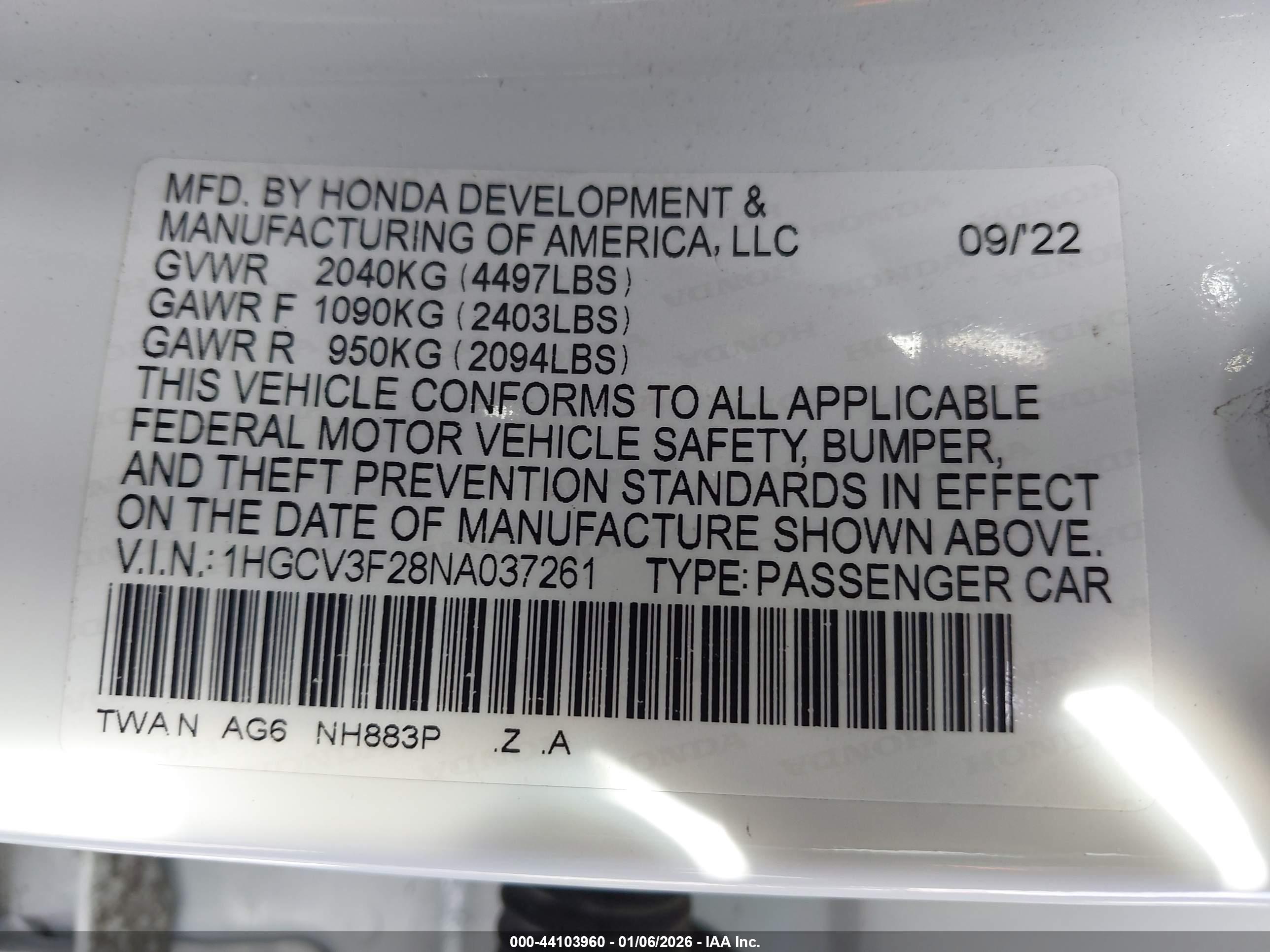 HONDA ACCORD image 9