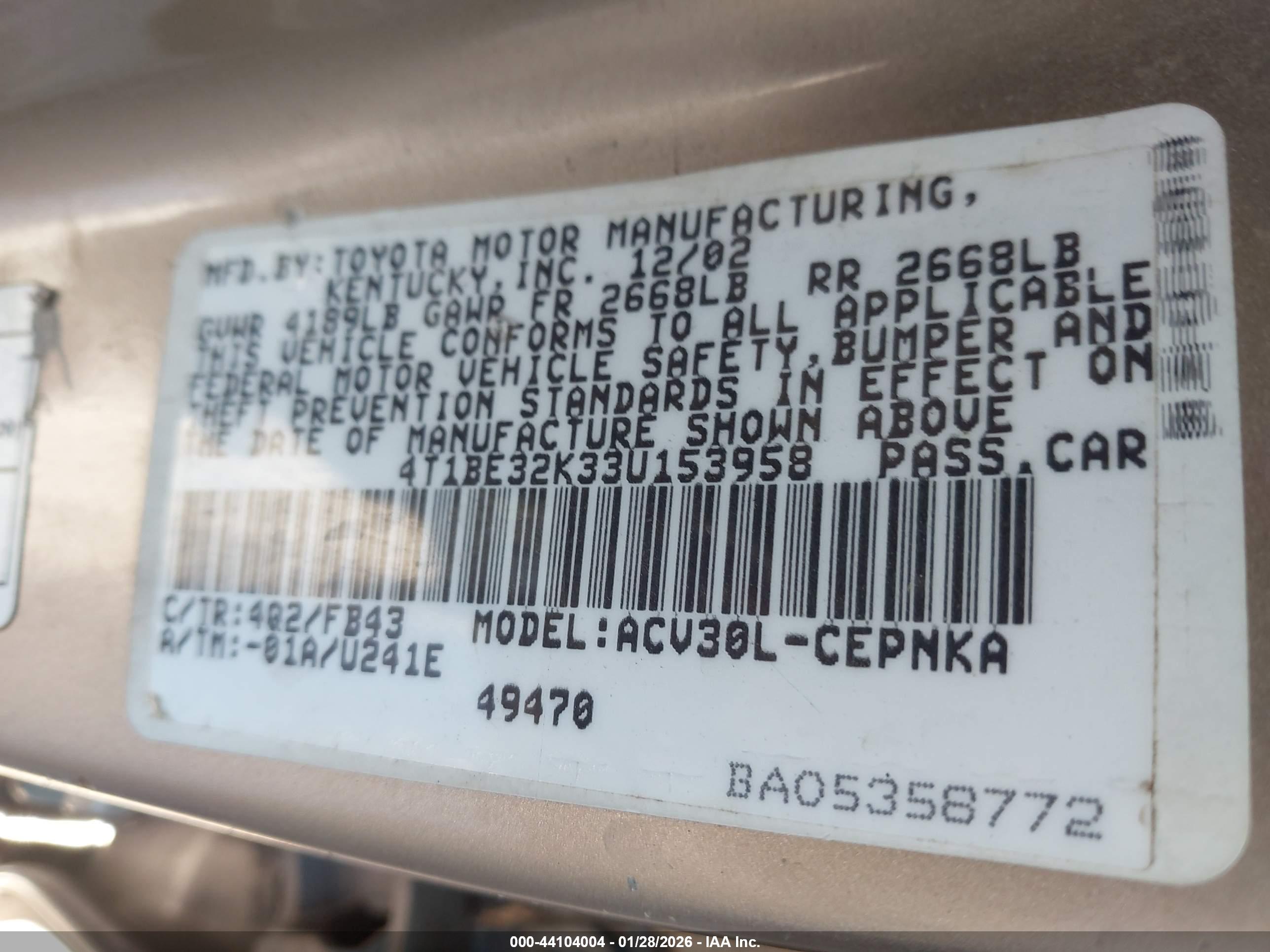 TOYOTA CAMRY image 9