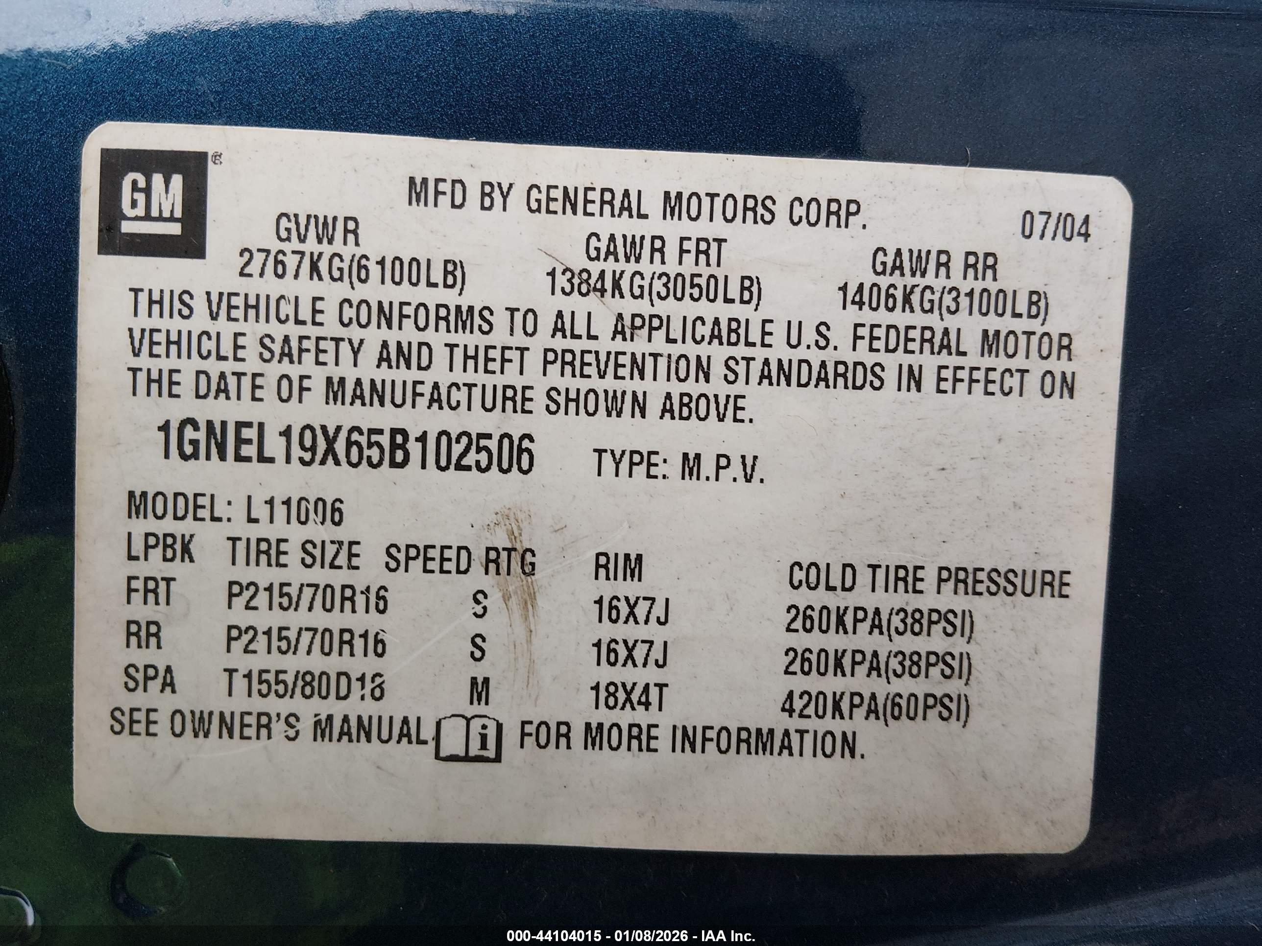 CHEVROLET ASTRO image 9