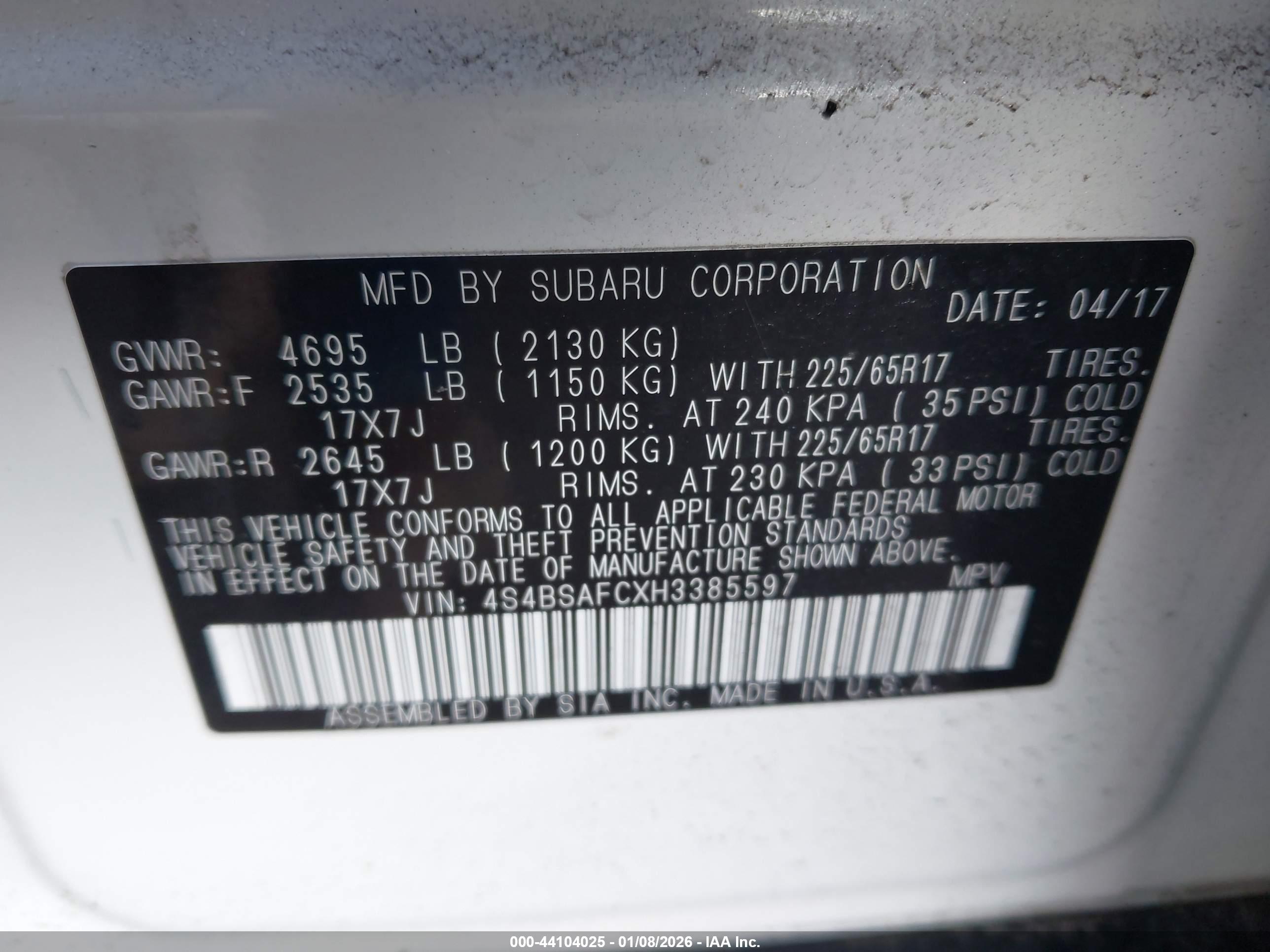 SUBARU OUTBACK image 9