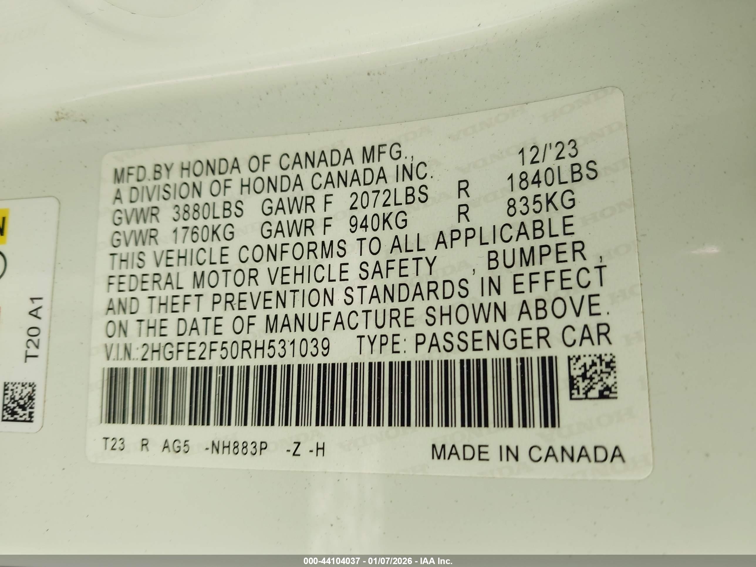 HONDA CIVIC image 9