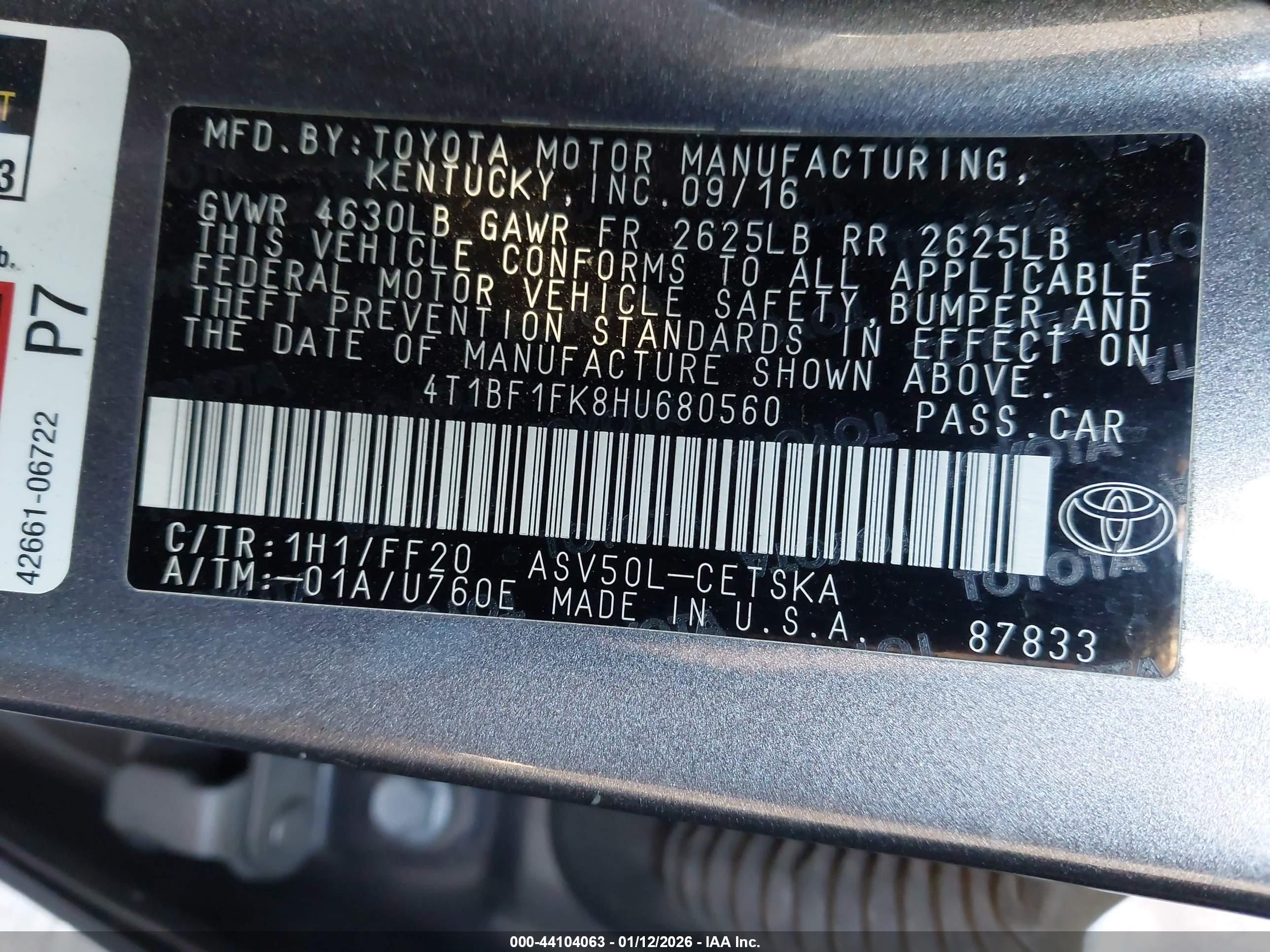 TOYOTA CAMRY image 9