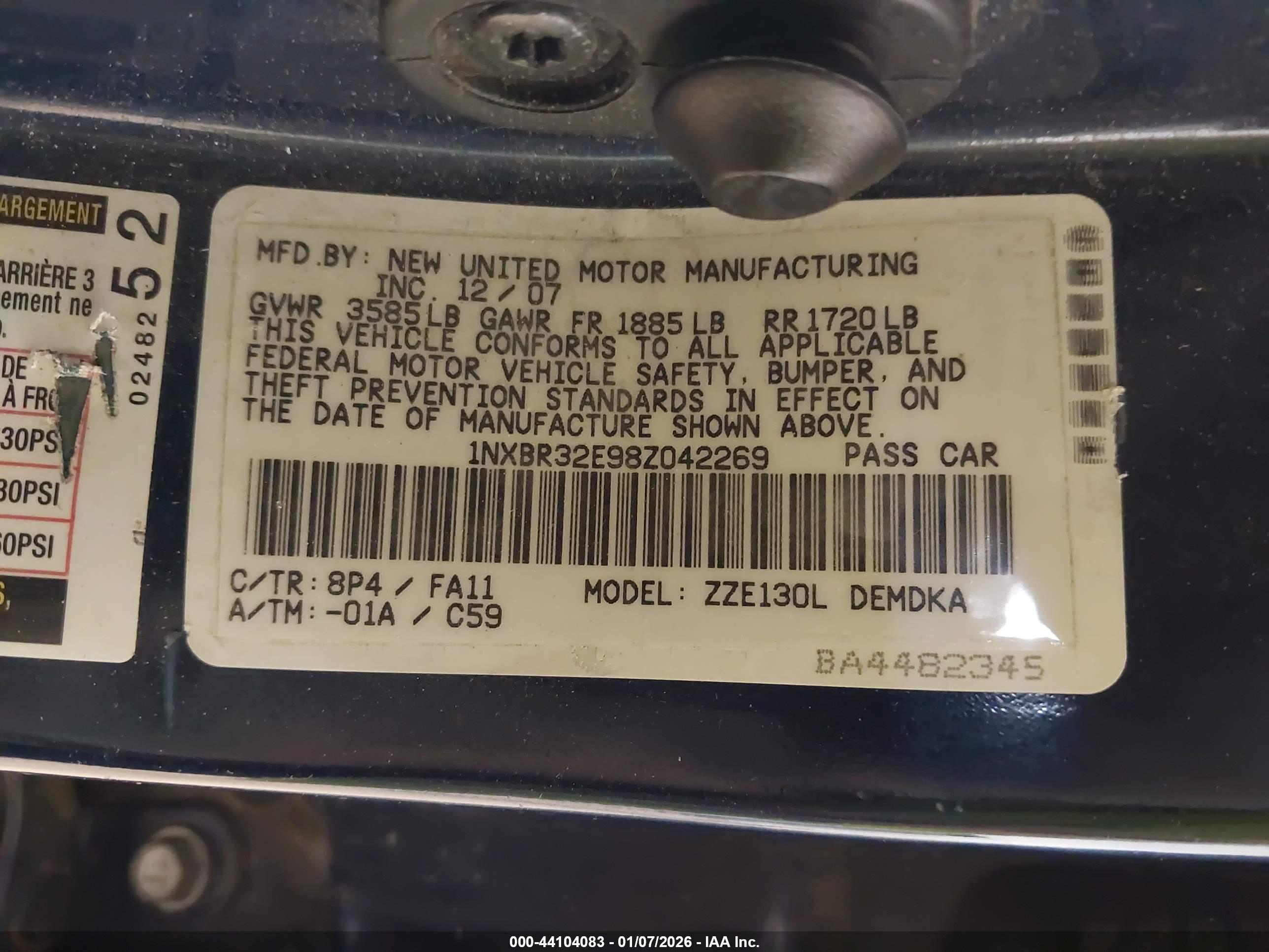 TOYOTA COROLLA image 9