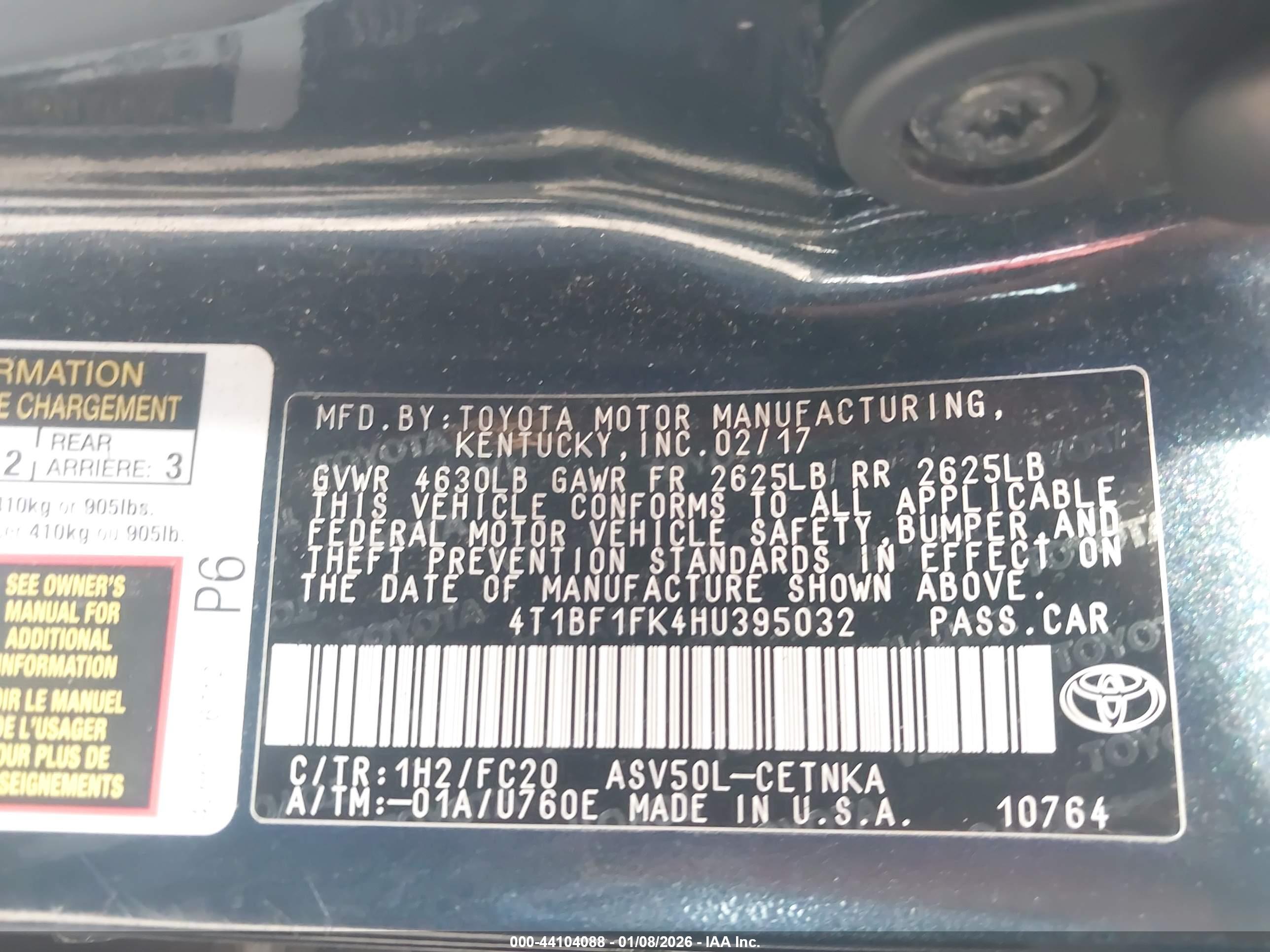 TOYOTA CAMRY image 9