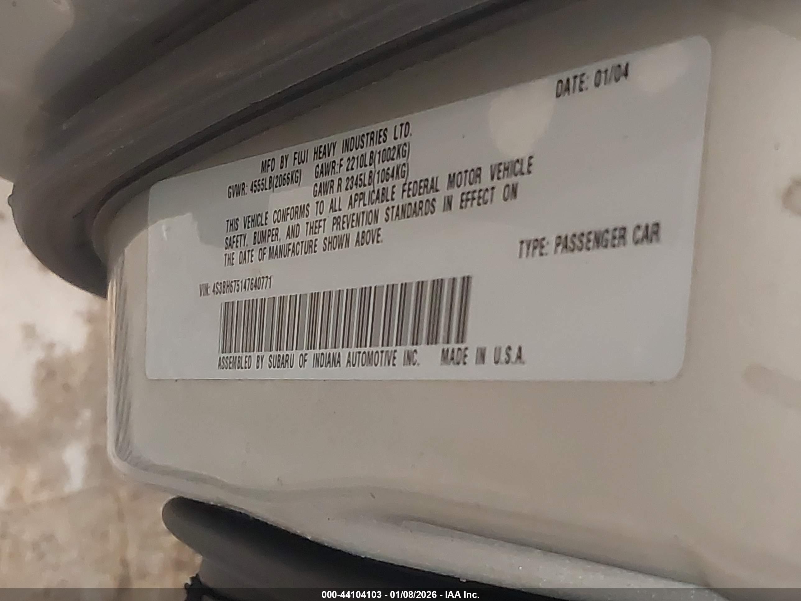 SUBARU OUTBACK image 9